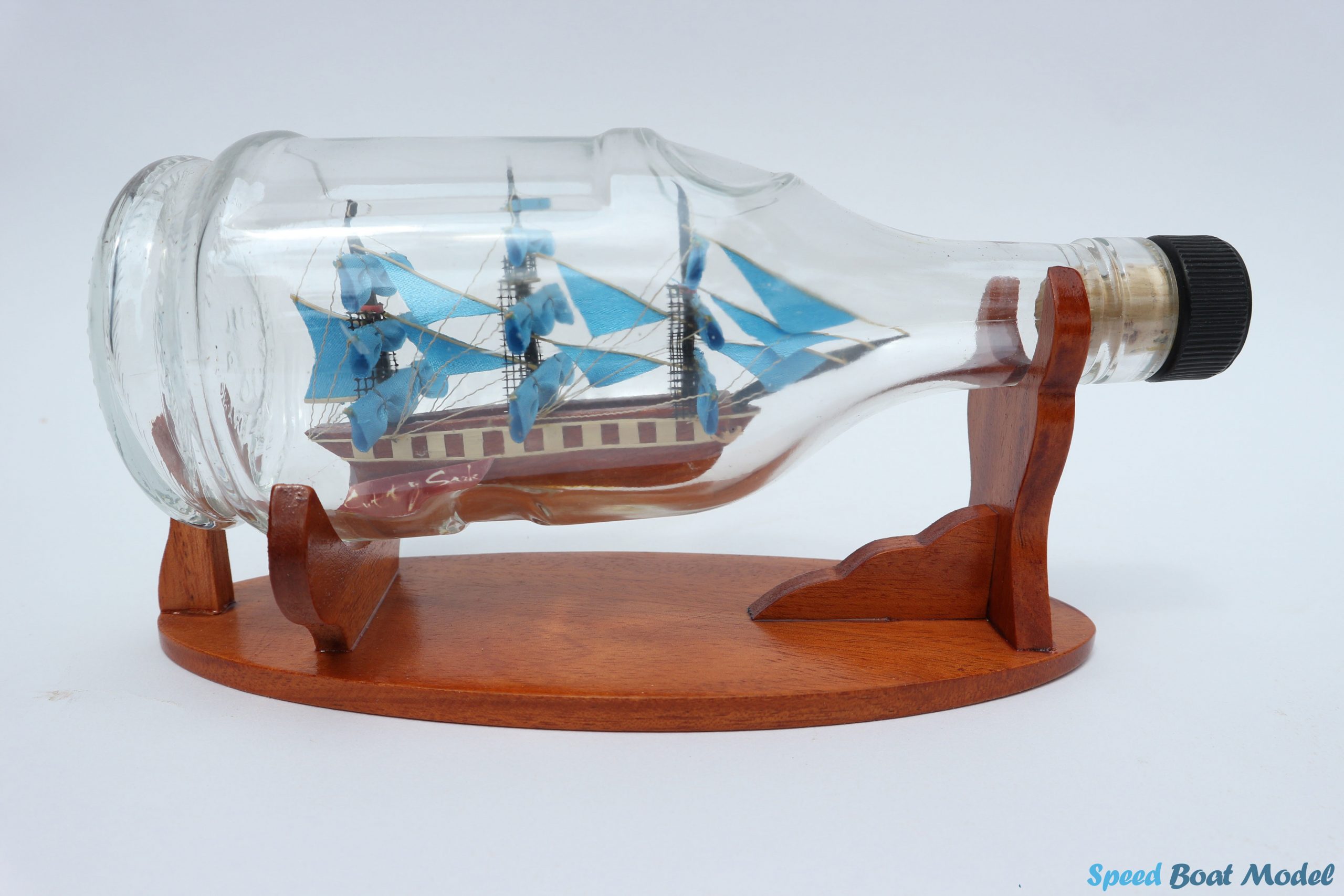 Ship In Hennessy Wine Bottles Boat Model 10.2"