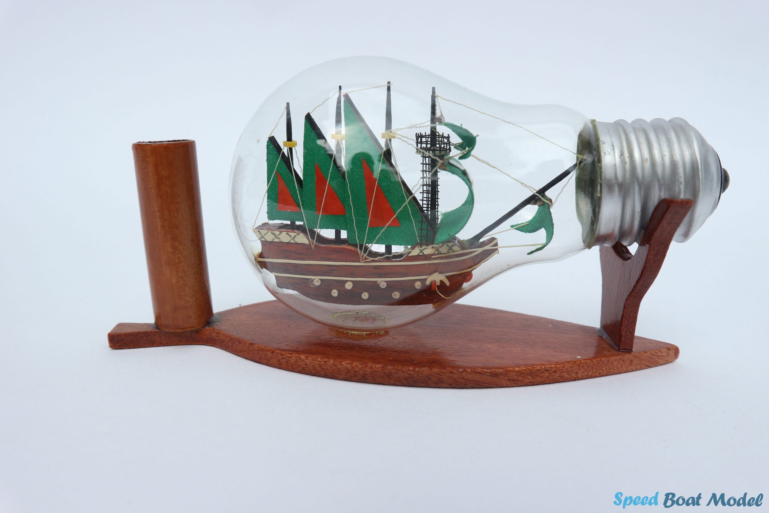 Ship In Light Bulb Bottles Boat Model 5.5"