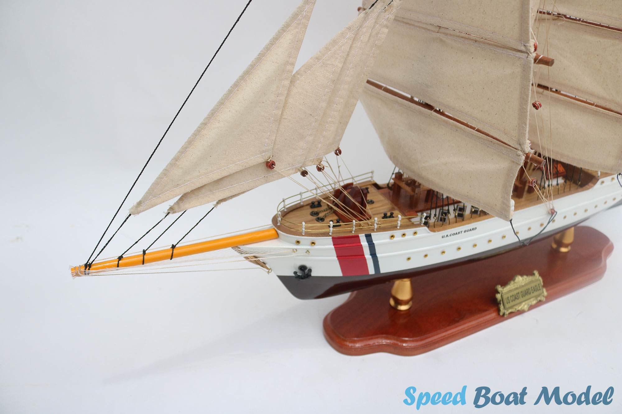 Us Coast Guard Eagle Tall Ship Model 31.4" 12 Us Coast Guard Eagle Tall Ship Model 35.4