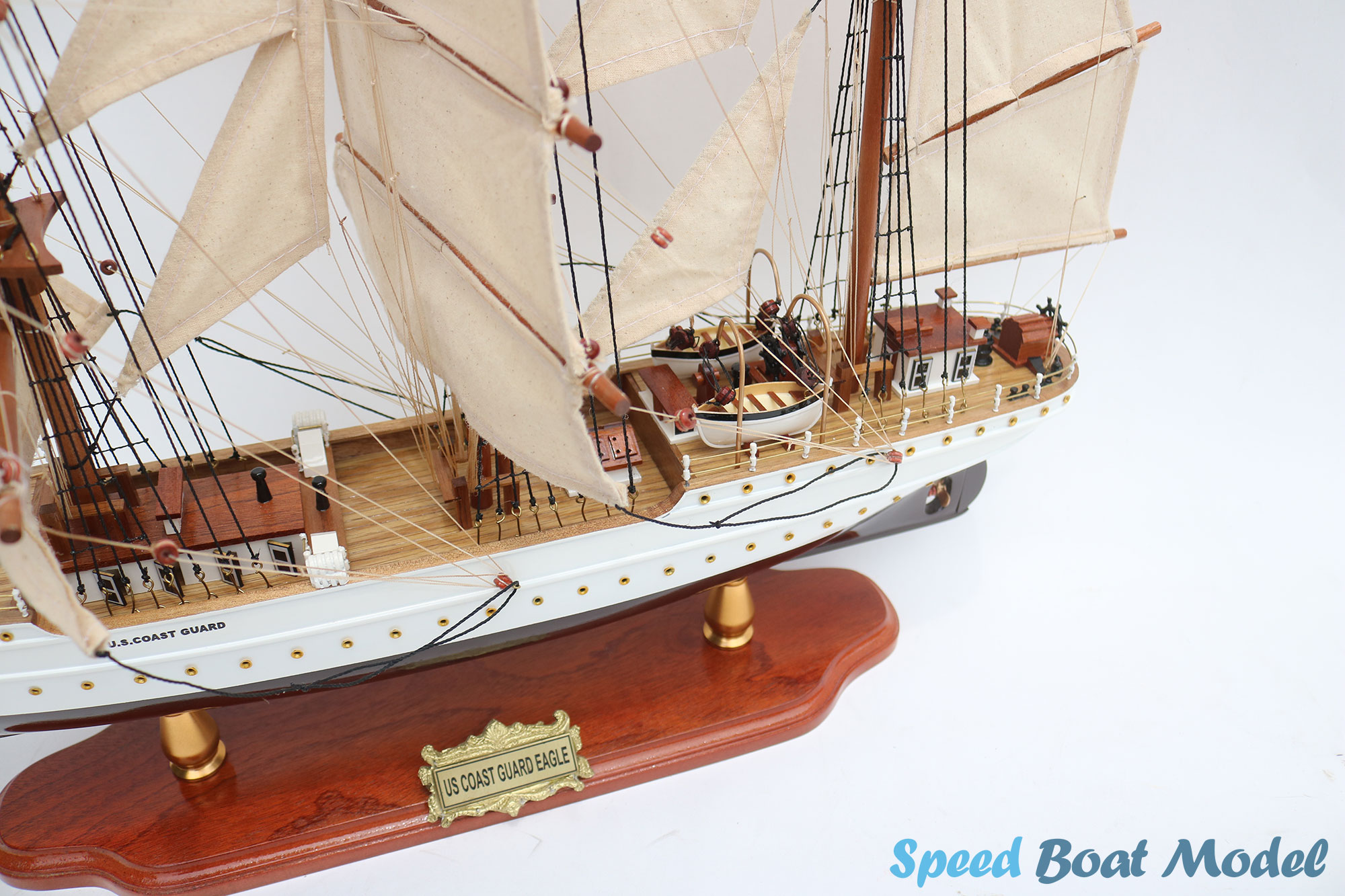 Us Coast Guard Eagle Tall Ship Model 31.4" 13 Us Coast Guard Eagle Tall Ship Model 35.4