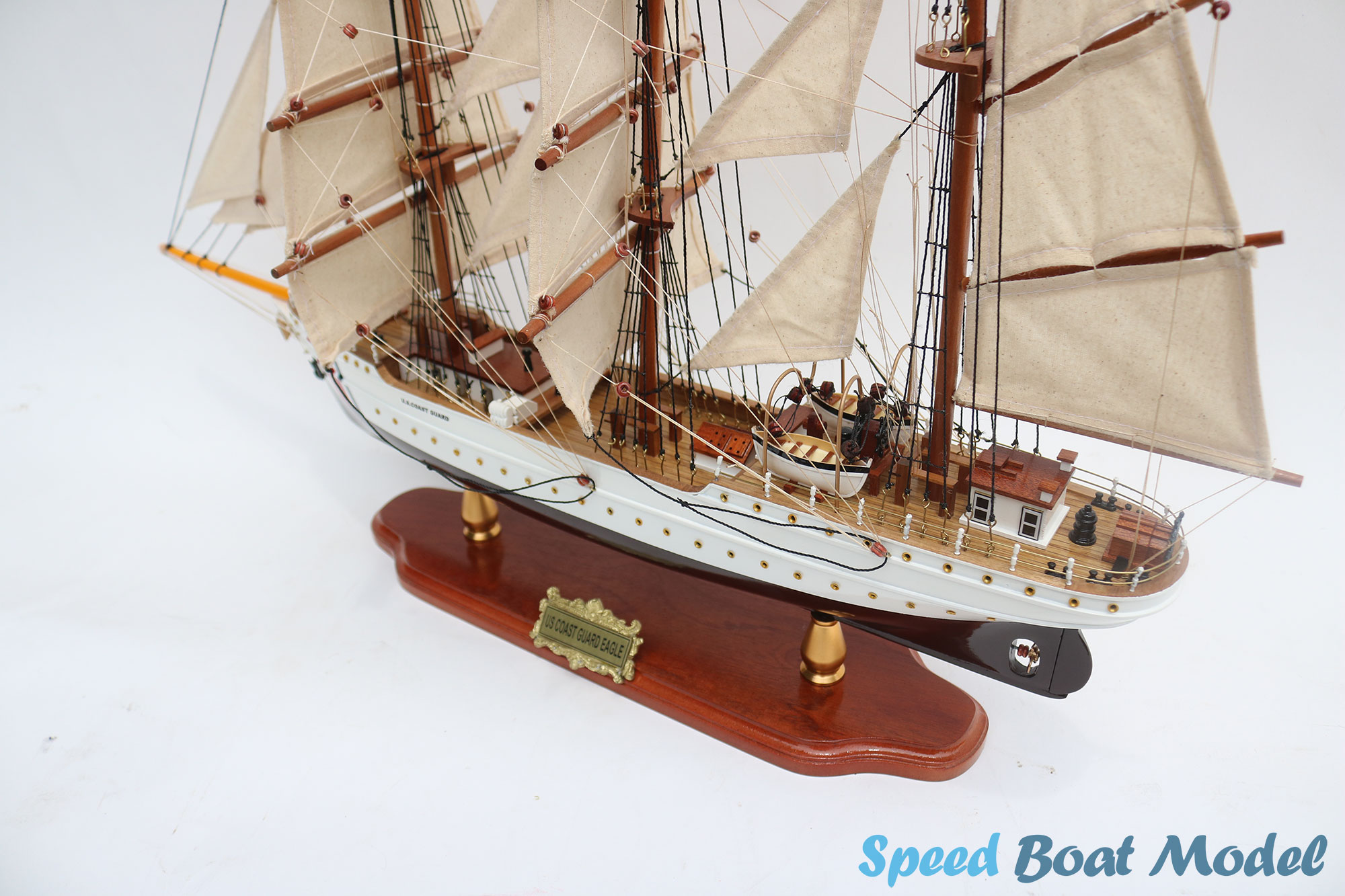Us Coast Guard Eagle Tall Ship Model 31.4" 14 Us Coast Guard Eagle Tall Ship Model 35.4