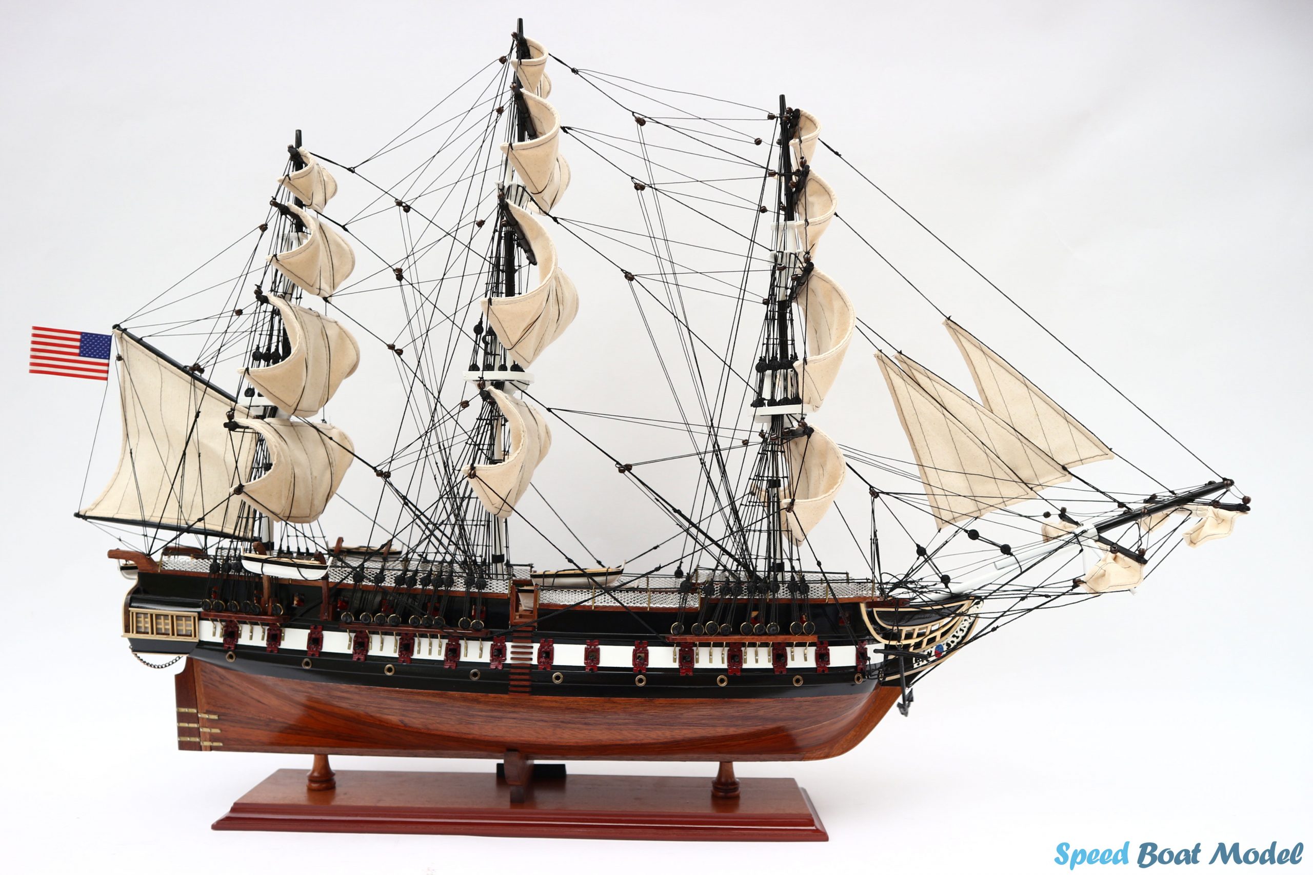 Uss Constitution Painted Tall Ship Model 31.5