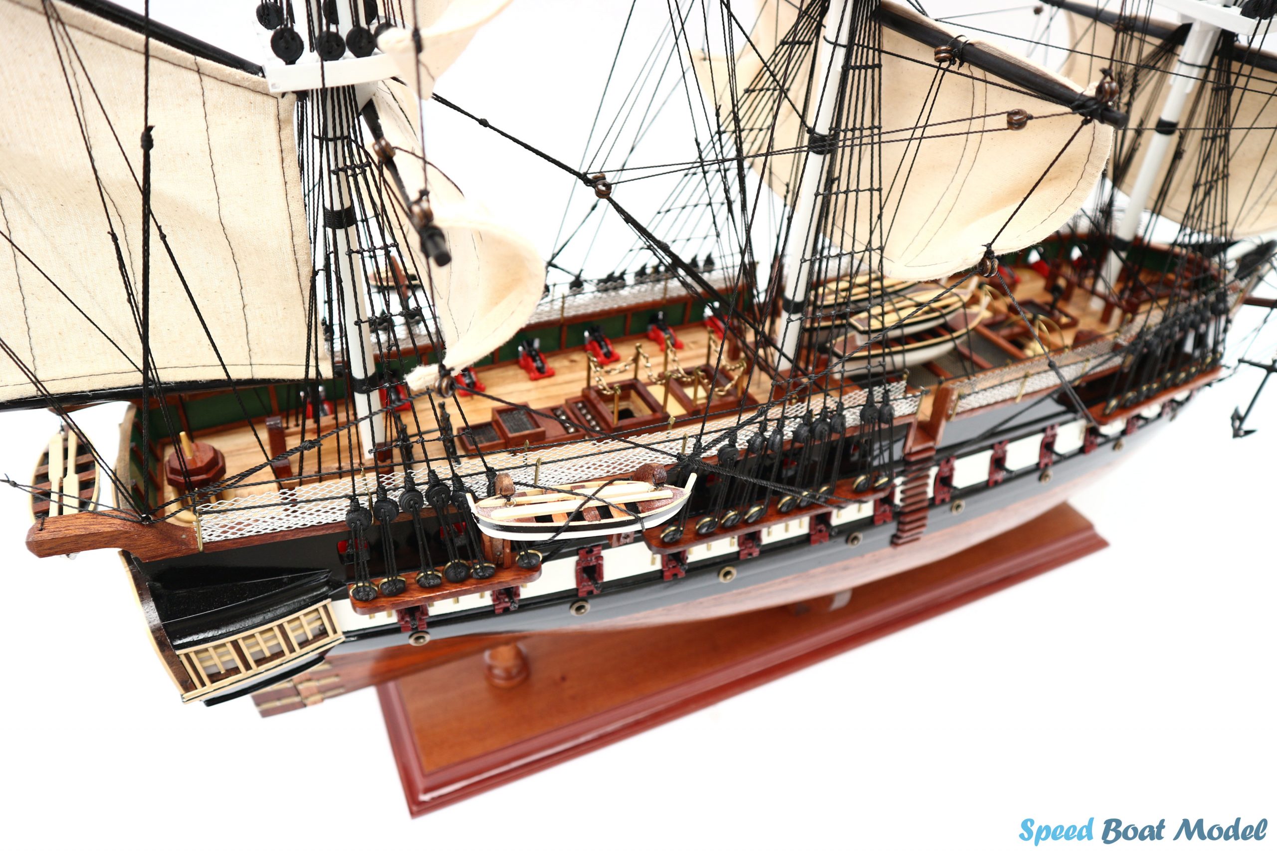 Uss Constitution Painted Tall Ship Model 31.5