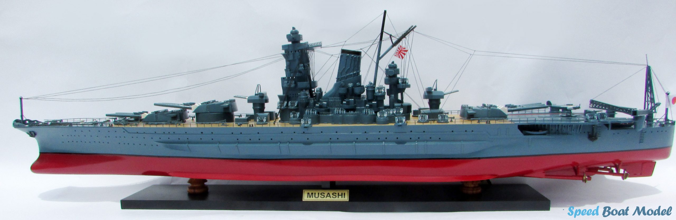 Handmade Luxurious and Durable Wooden Ship Model 5 Musashi Warship Model 47.2