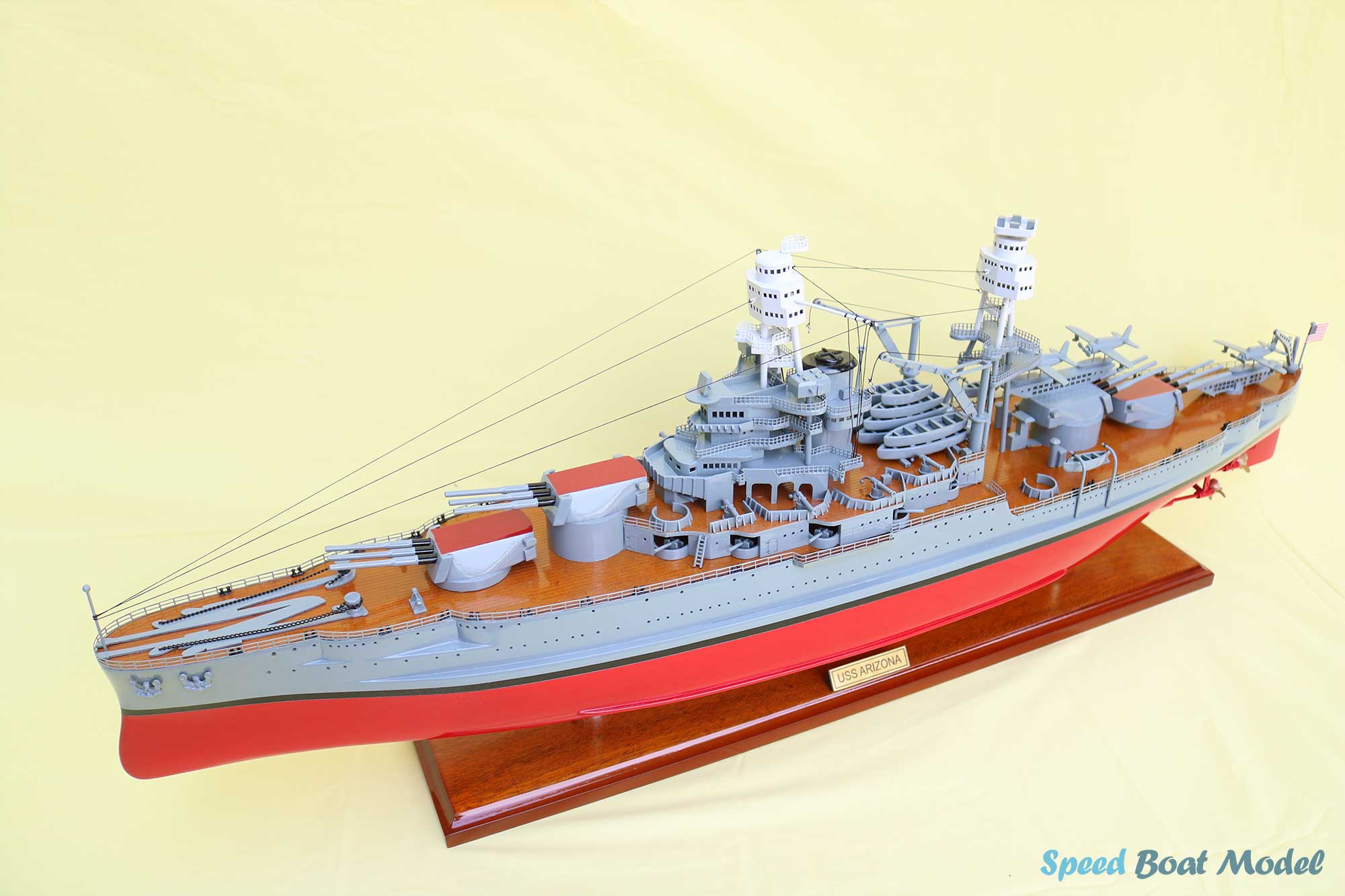 Uss Arizona Battleship Model 36.2" - War Ship Model