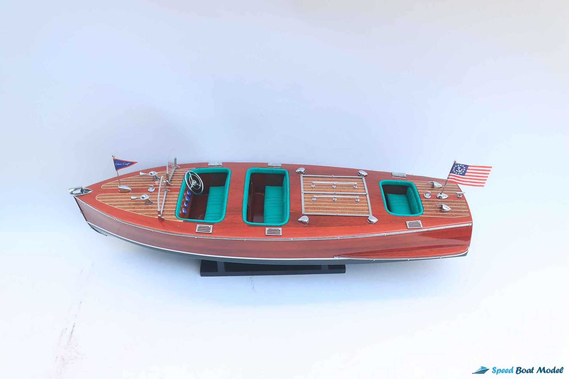 Chris Craft Triple Cockpit 1930 Speed Boat Model 20.1" 14 Chris Craft Triple Cockpit 1930 Speed Boat Model (14) Speed Boad Model