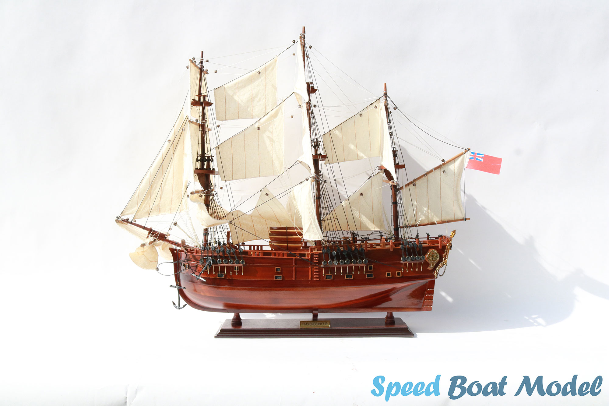 Hm Bark Endeavour Tall Ship Model 24.8"