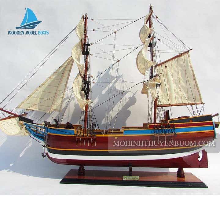 Tall Ship Lady Washington Painted Model Lenght 76