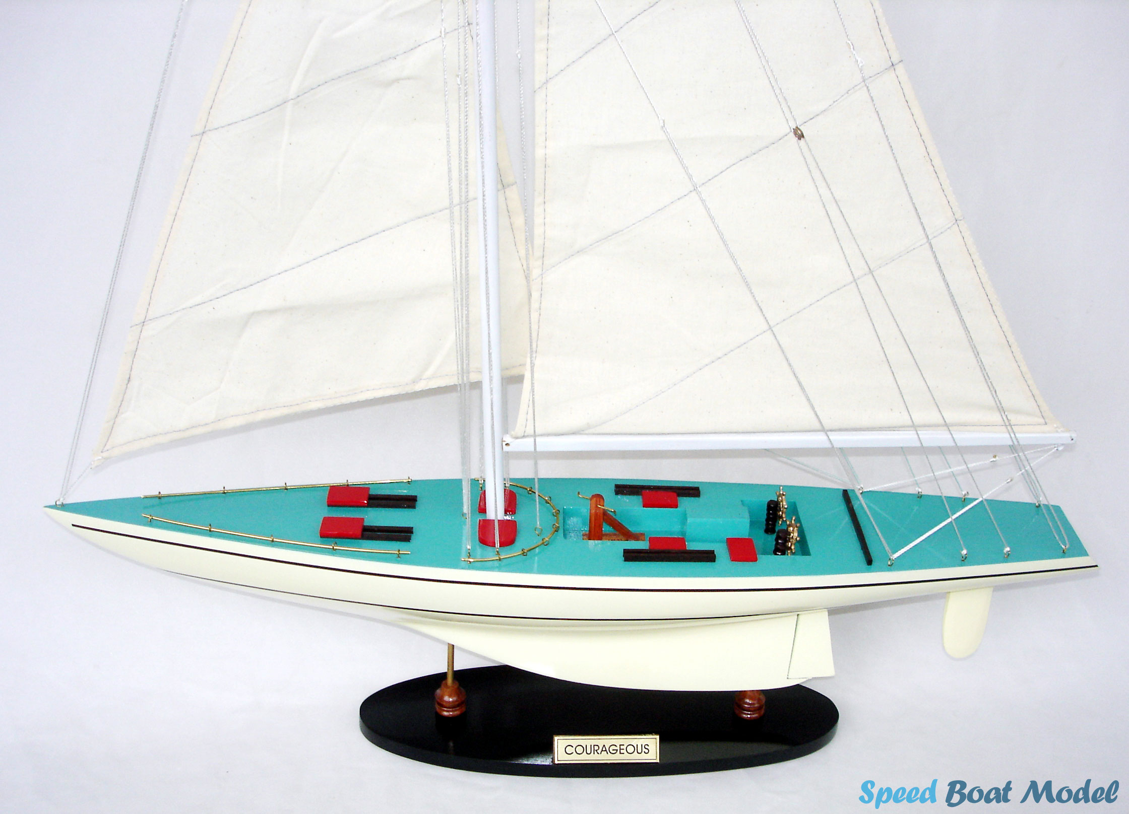 Courageous Painted Sailing Boat Model