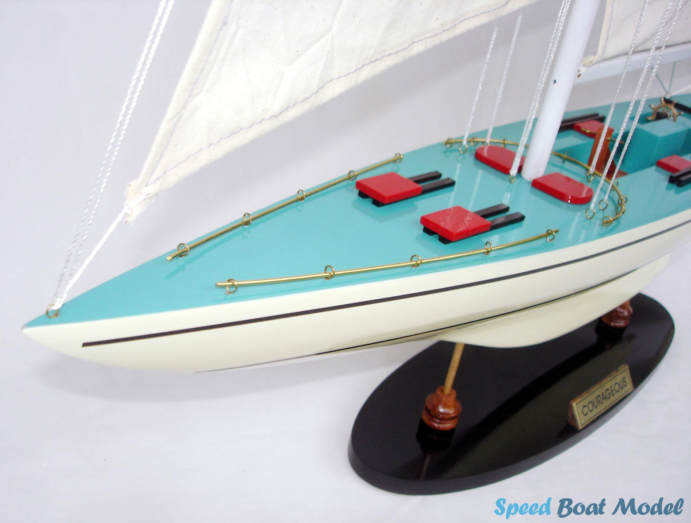 Courageous Painted Sailing Boat Model