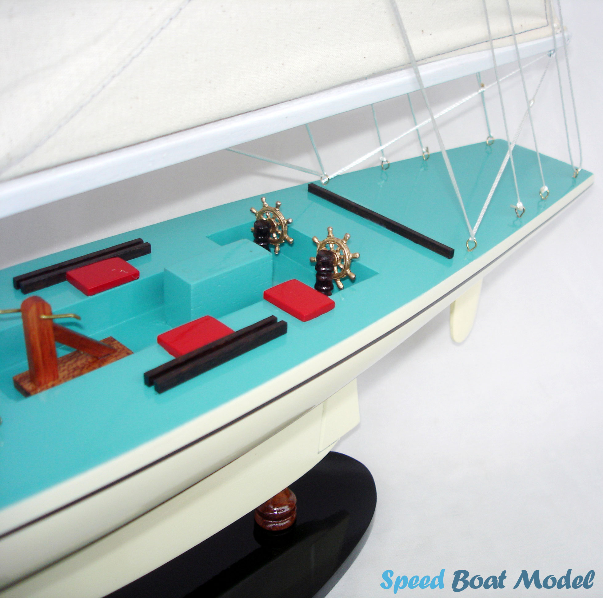 Courageous Painted Sailing Boat Model