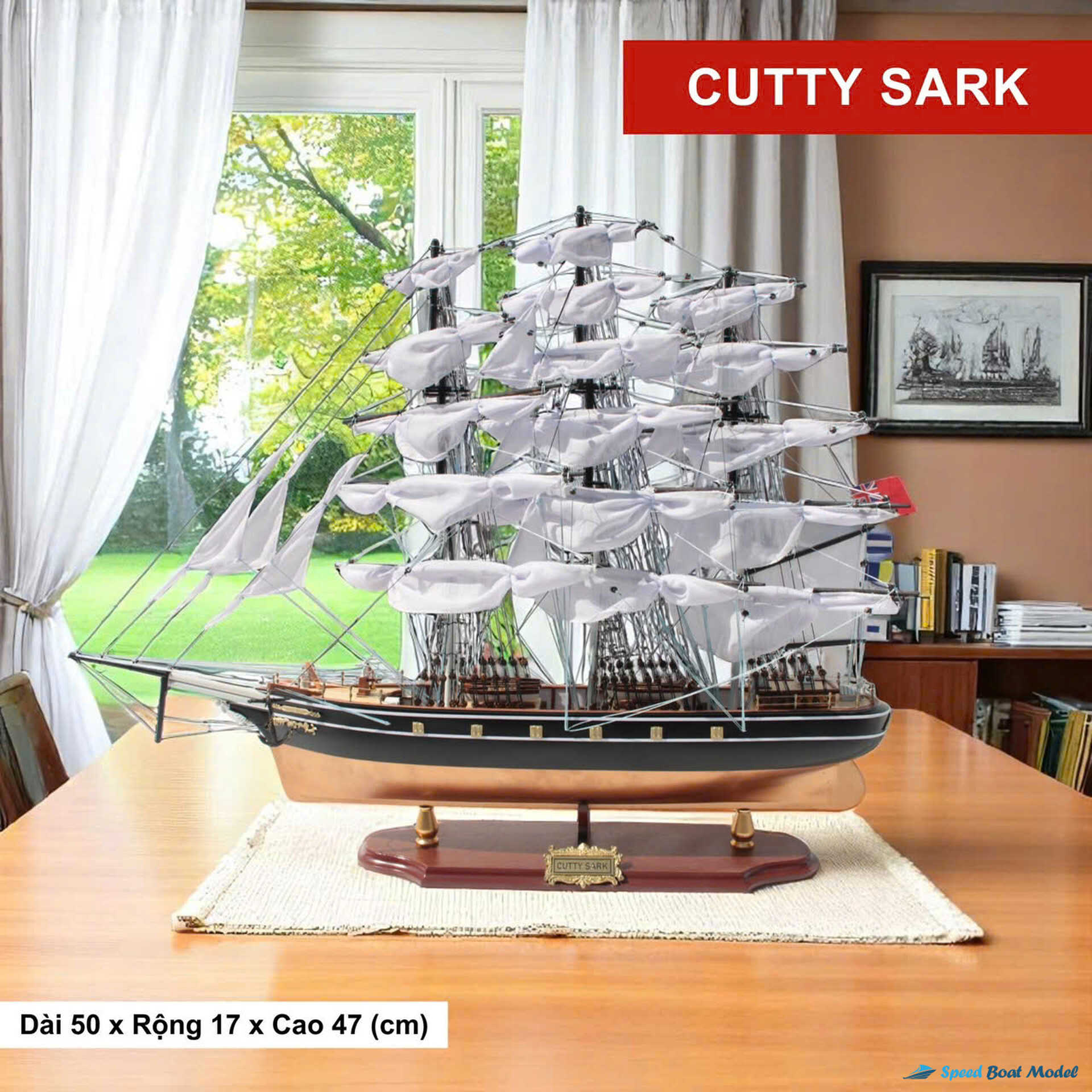 Cutty Sark Tall Ship Model Speed Boad Model