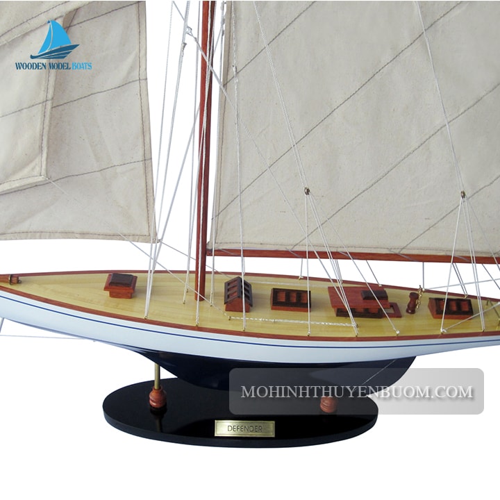 Sailing Boat Defender Painted Model