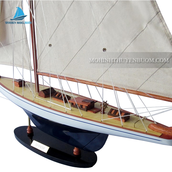 Sailing Boat Defender Painted Model