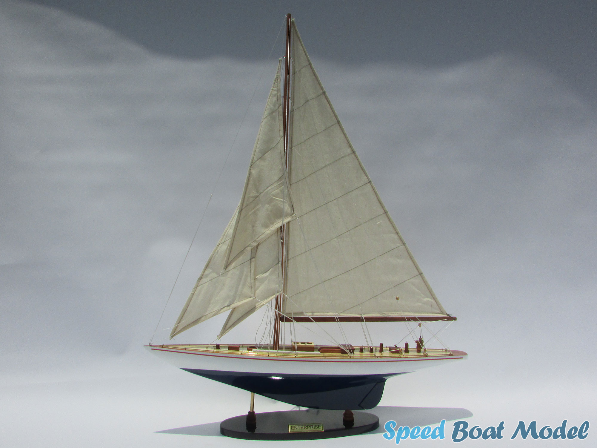 Enterprise Painted Sailing Boat Model 23.6" 18 Enterprise Painted Sailing Boat Model 23.6