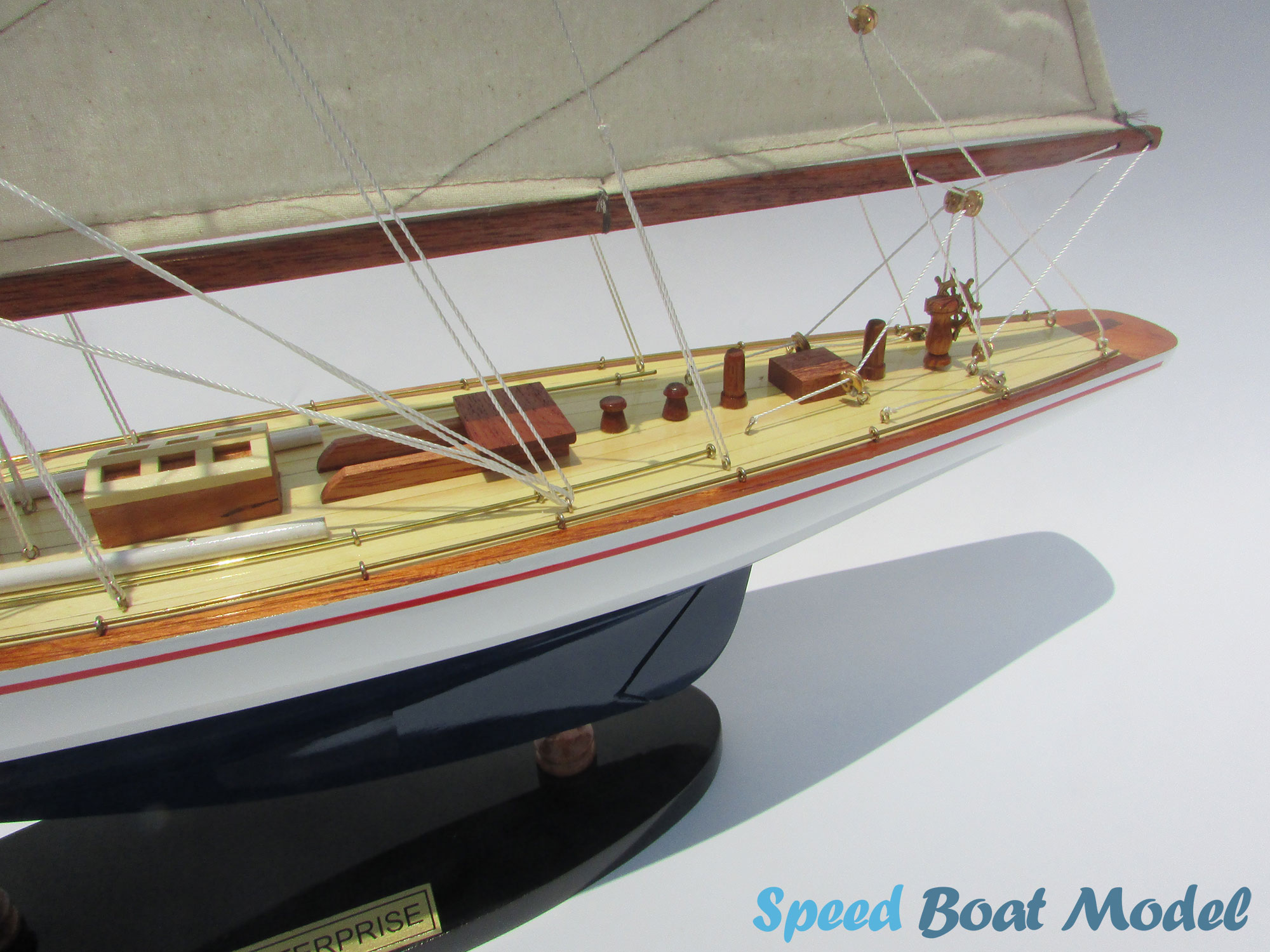 Enterprise Painted Sailing Boat Model 23.6" 23 Enterprise Painted Sailing Boat Model 23.6