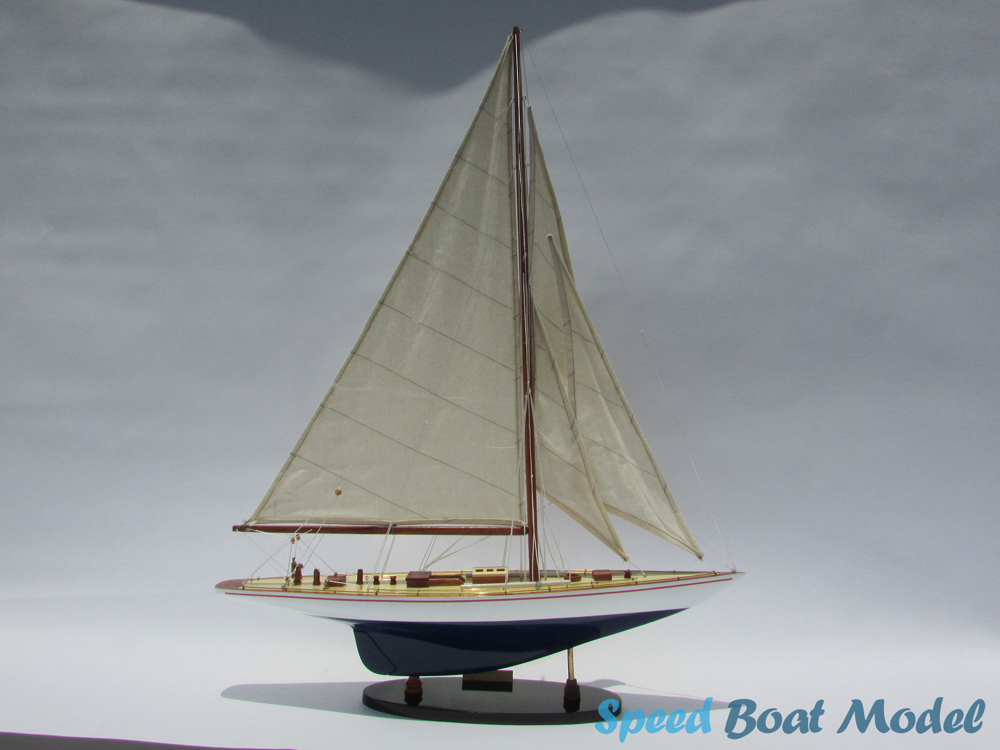 Enterprise Painted Sailing Boat Model 23.6" 24 Enterprise Painted Sailing Boat Model 23.6