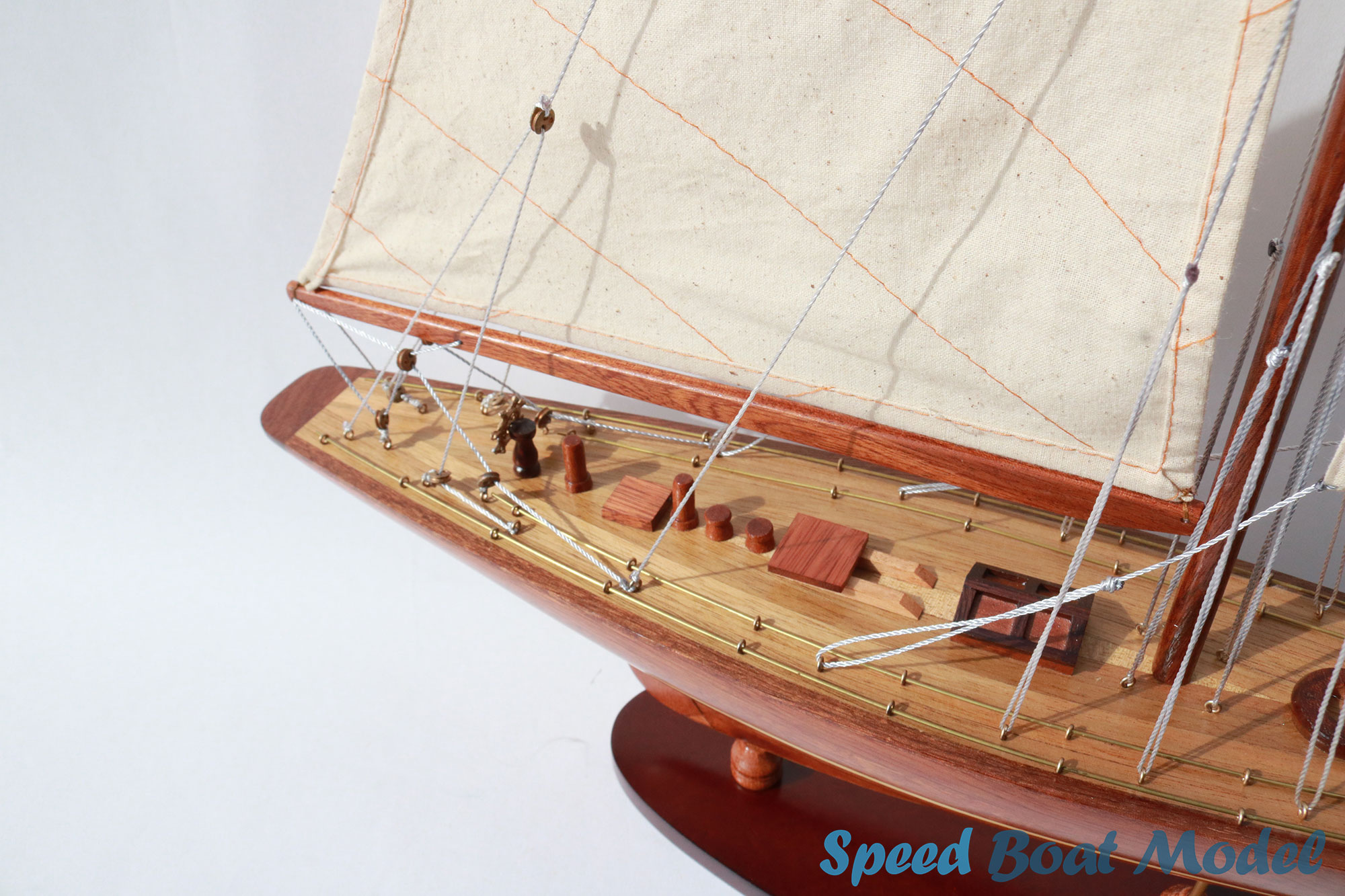 Enterprise Wood Sailing Boat Model 19.7"