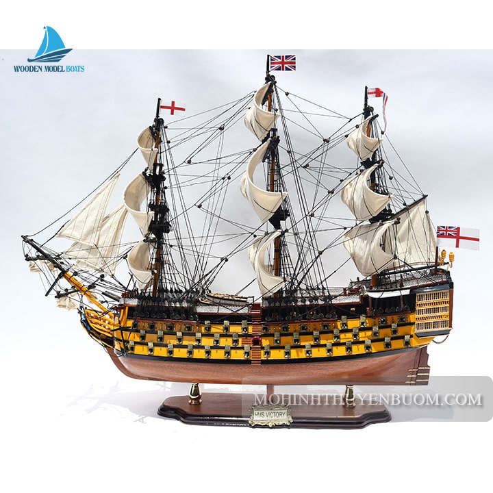 Tall Ship Hms Victory Painted Model Lenght 80