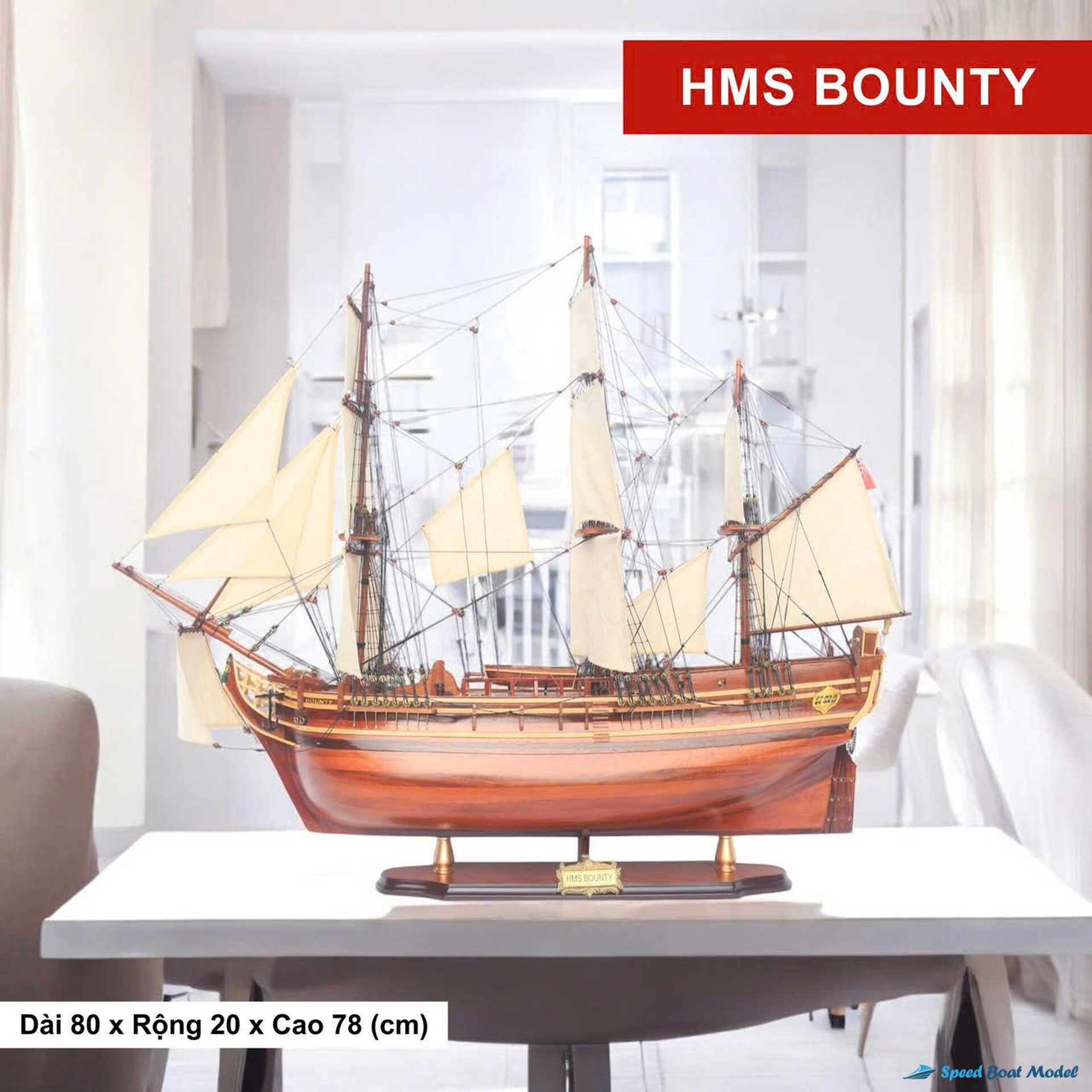 Hms Bounty Tall Ship Model Speed Boad Model