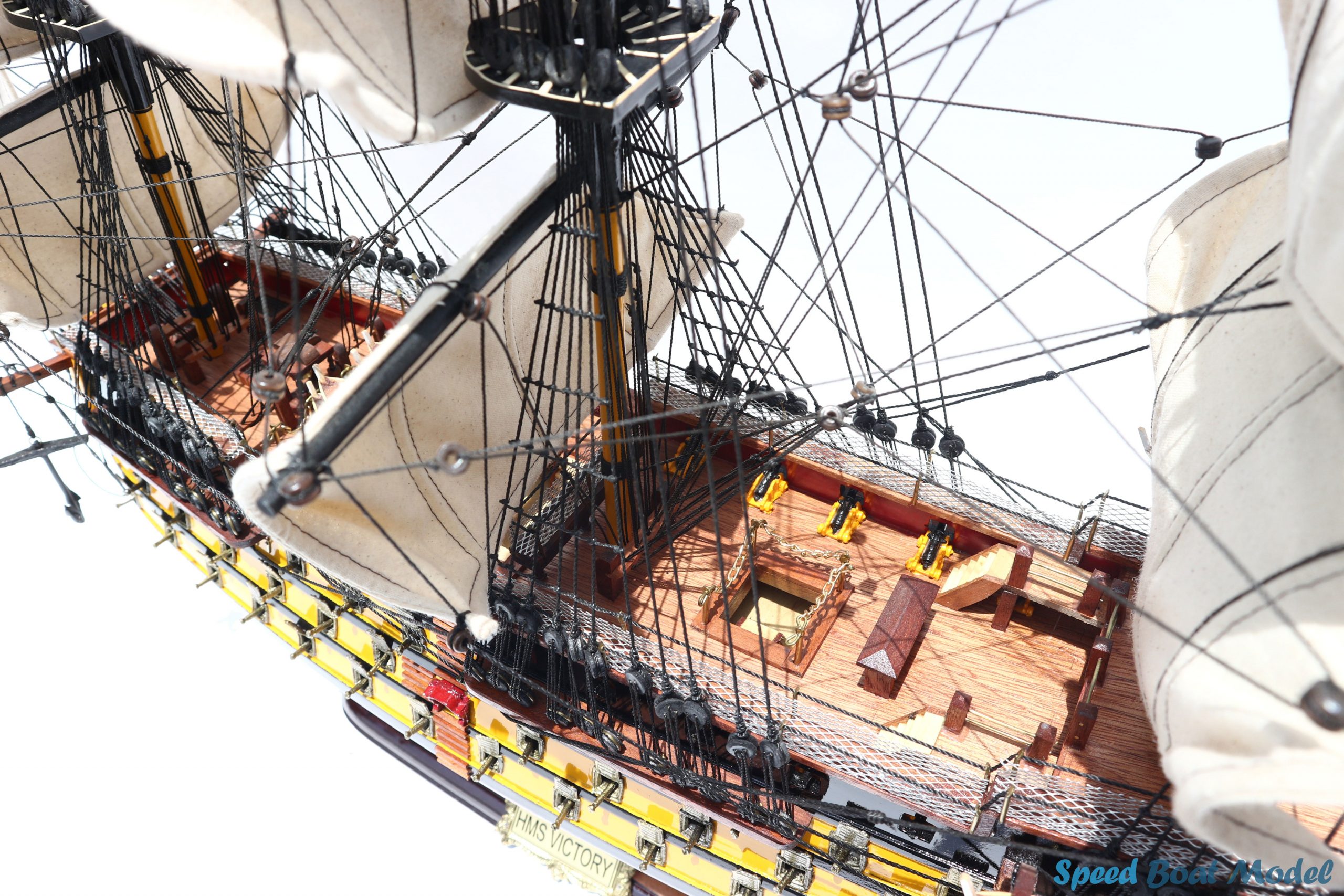 Hms Victory Painted Tall Ship Model 34.2"