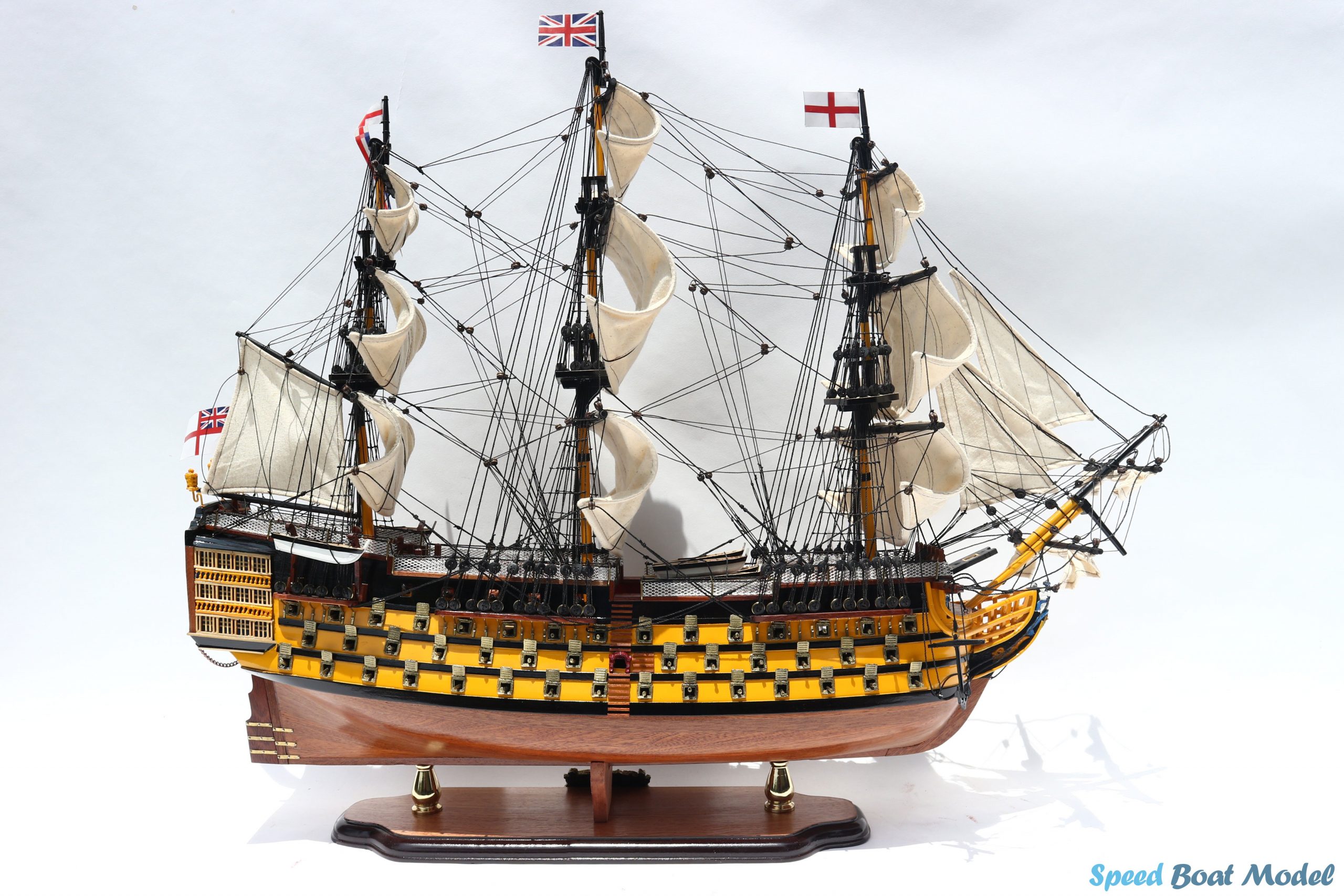 Hms Victory Painted Tall Ship Model 34.2"