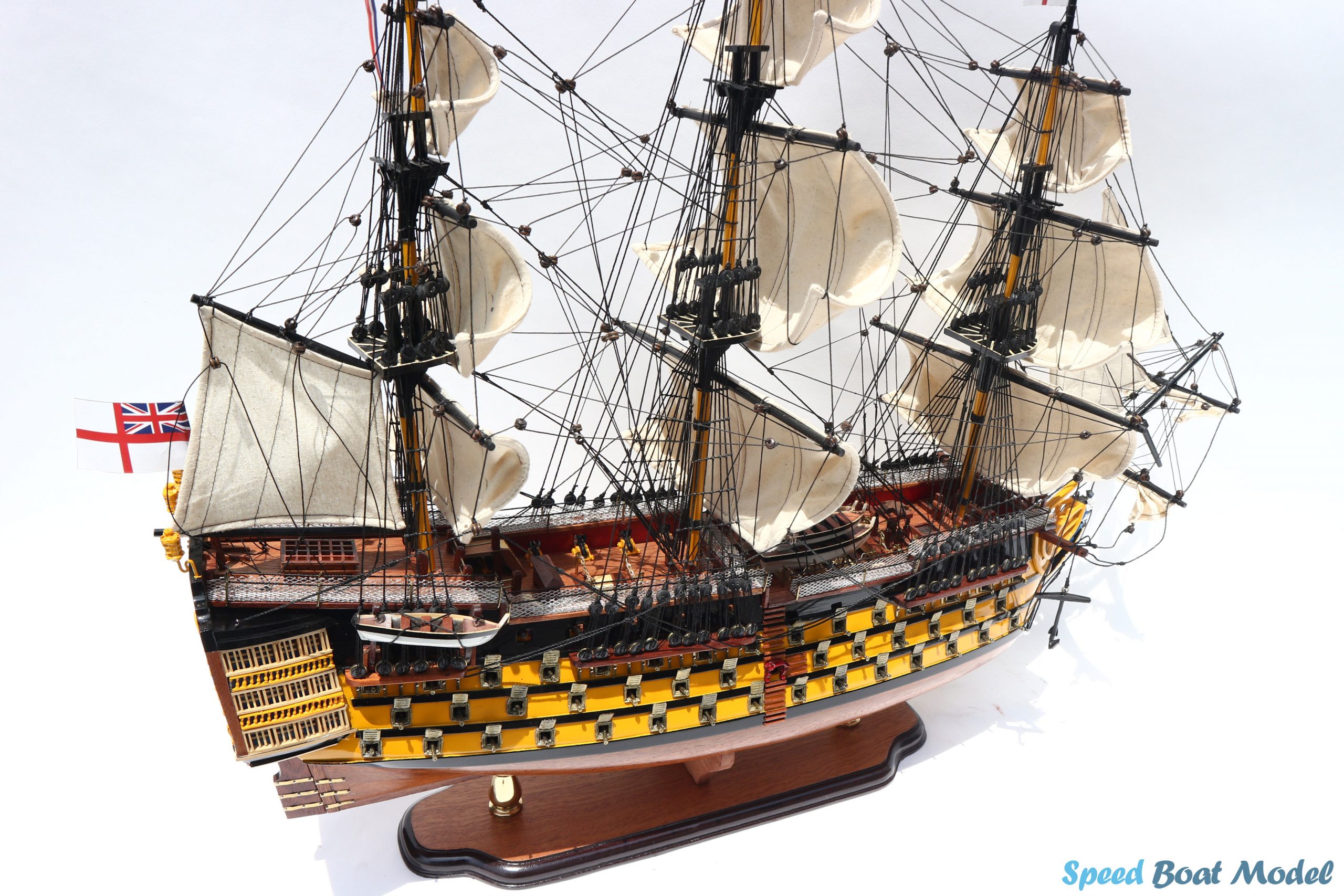 Hms Victory Painted Tall Ship Model 34.2"