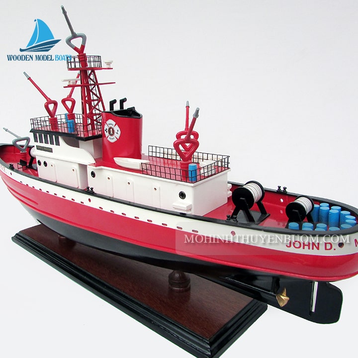 Commercial Ship John D Mc Kean Fire Boat Model