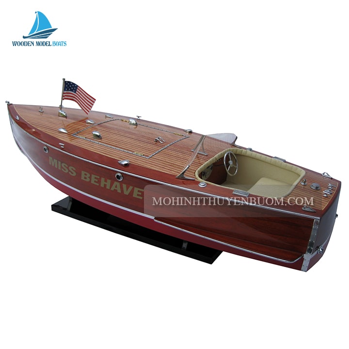 Classic Speed Boat Miss Behave Model Lenght 80