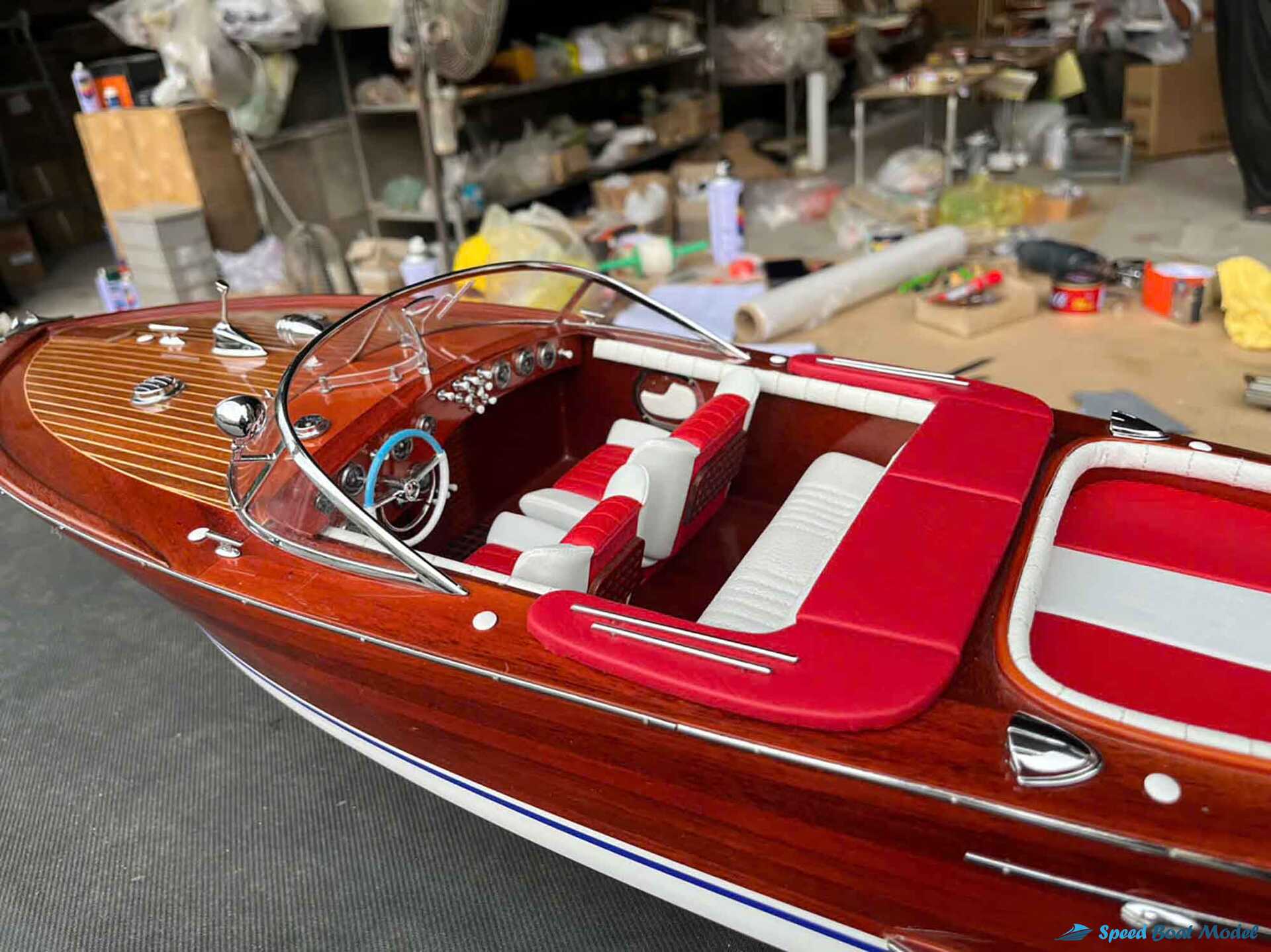 Red Super Riva Aquarama Classic Boat Model (11) Speed Boad Model Red Super Riva Aquarama Classic Boat Model (11) Speed Boad Model