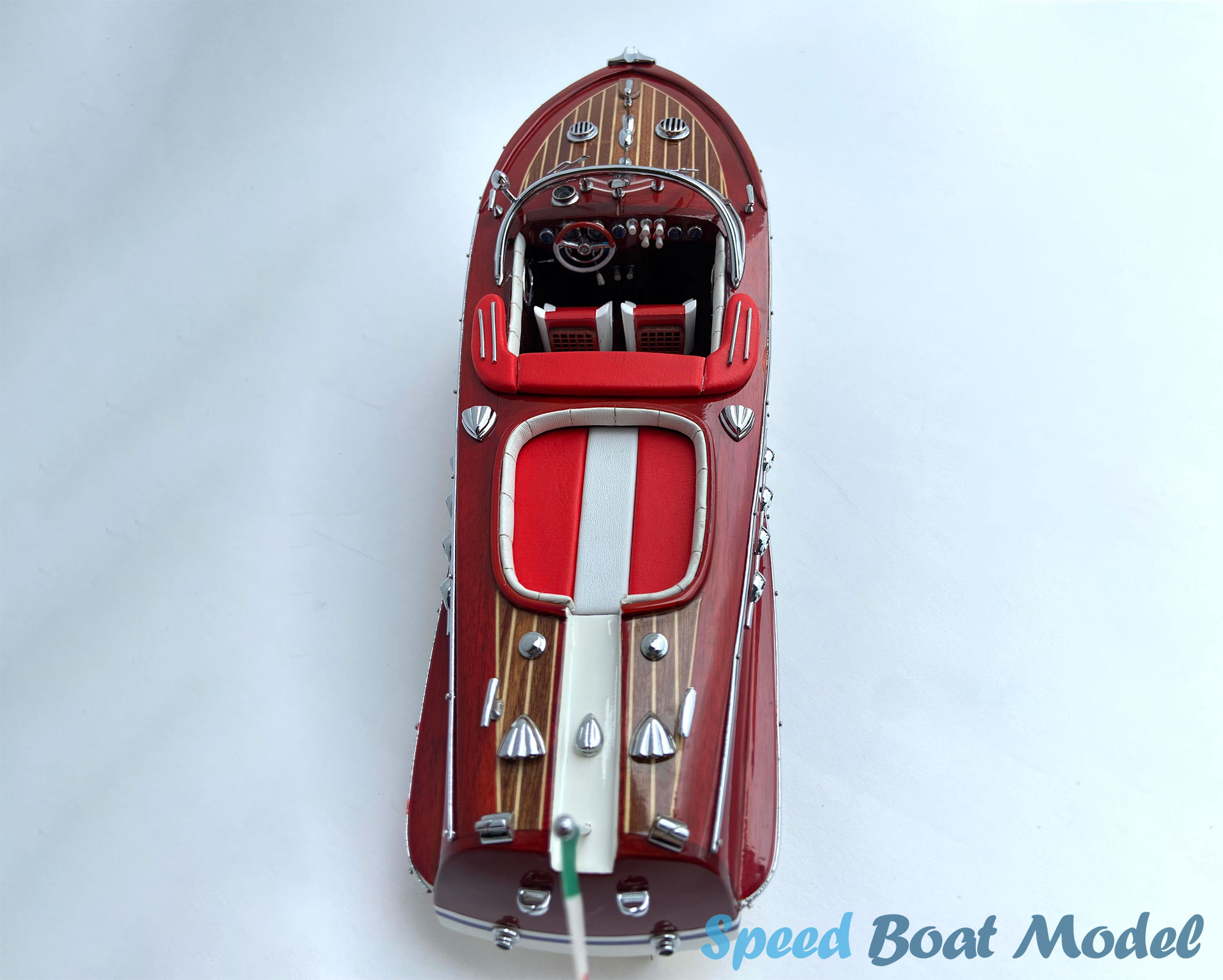 Red Super Riva Aquarama Classic Boat Model 34.2″