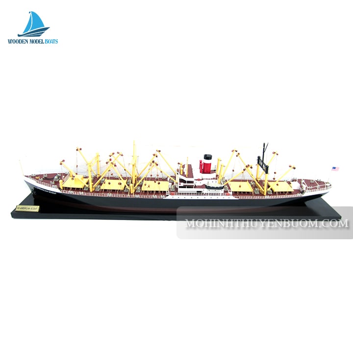 Commercial Ship Ss Amercan Scout C2 Waterline Model Lenght 87