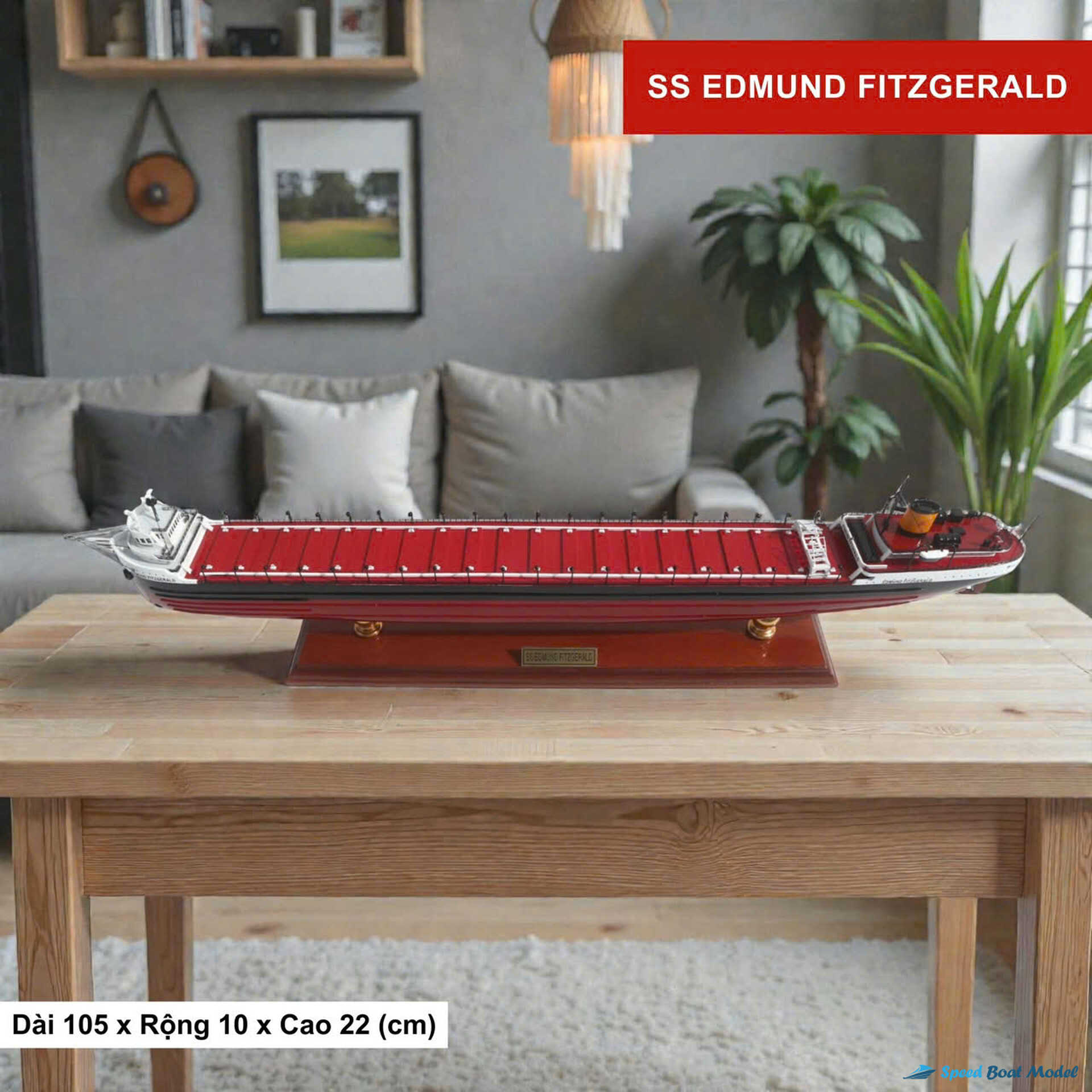 Ss Edmund Fitzgerald Commercial Ship Model Speed Boad Model