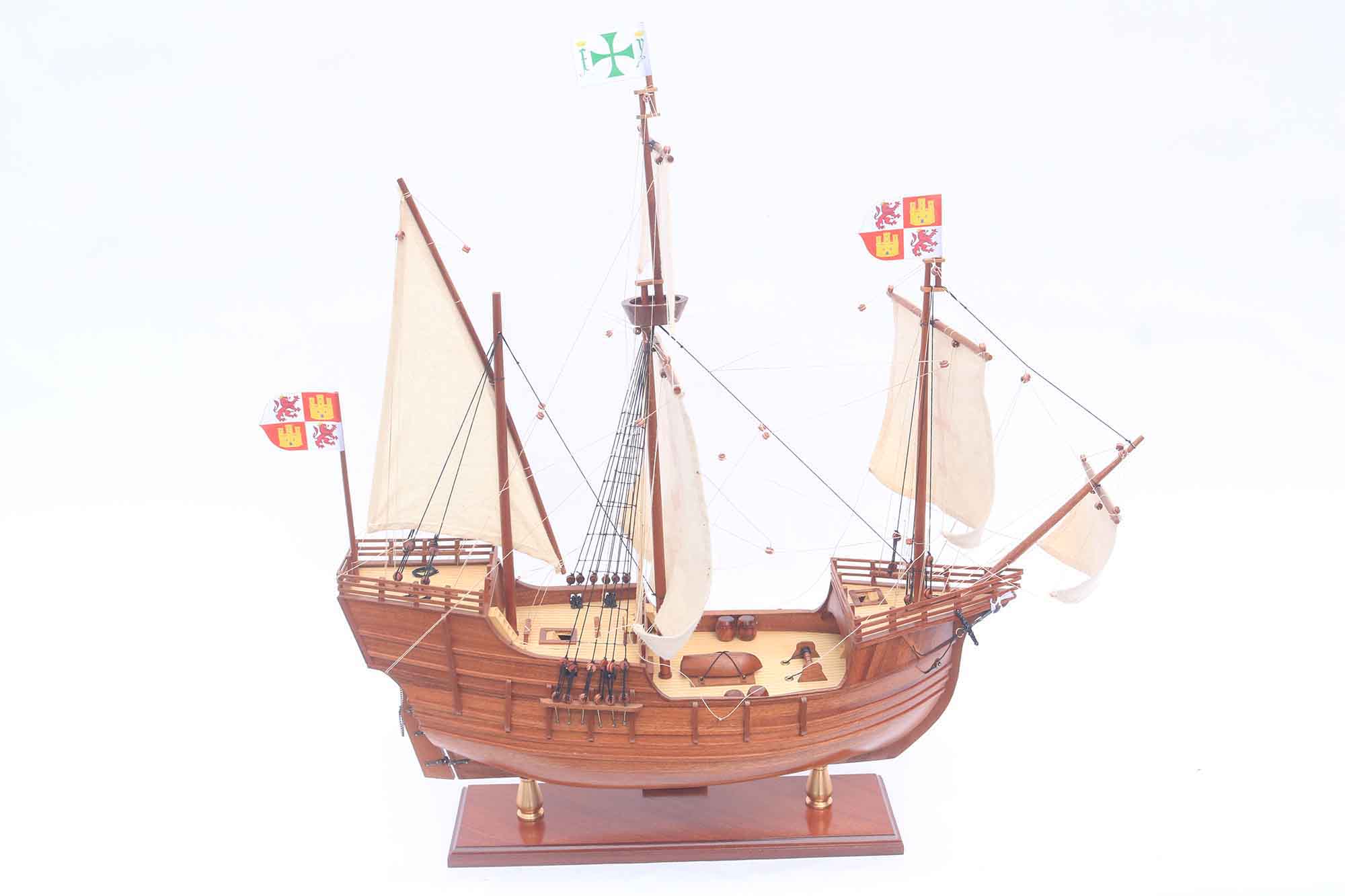 Santa Maria Tall Ship Model 23.6" 7 Santa Maria Tall Ship Model (3) Speed Boad Model