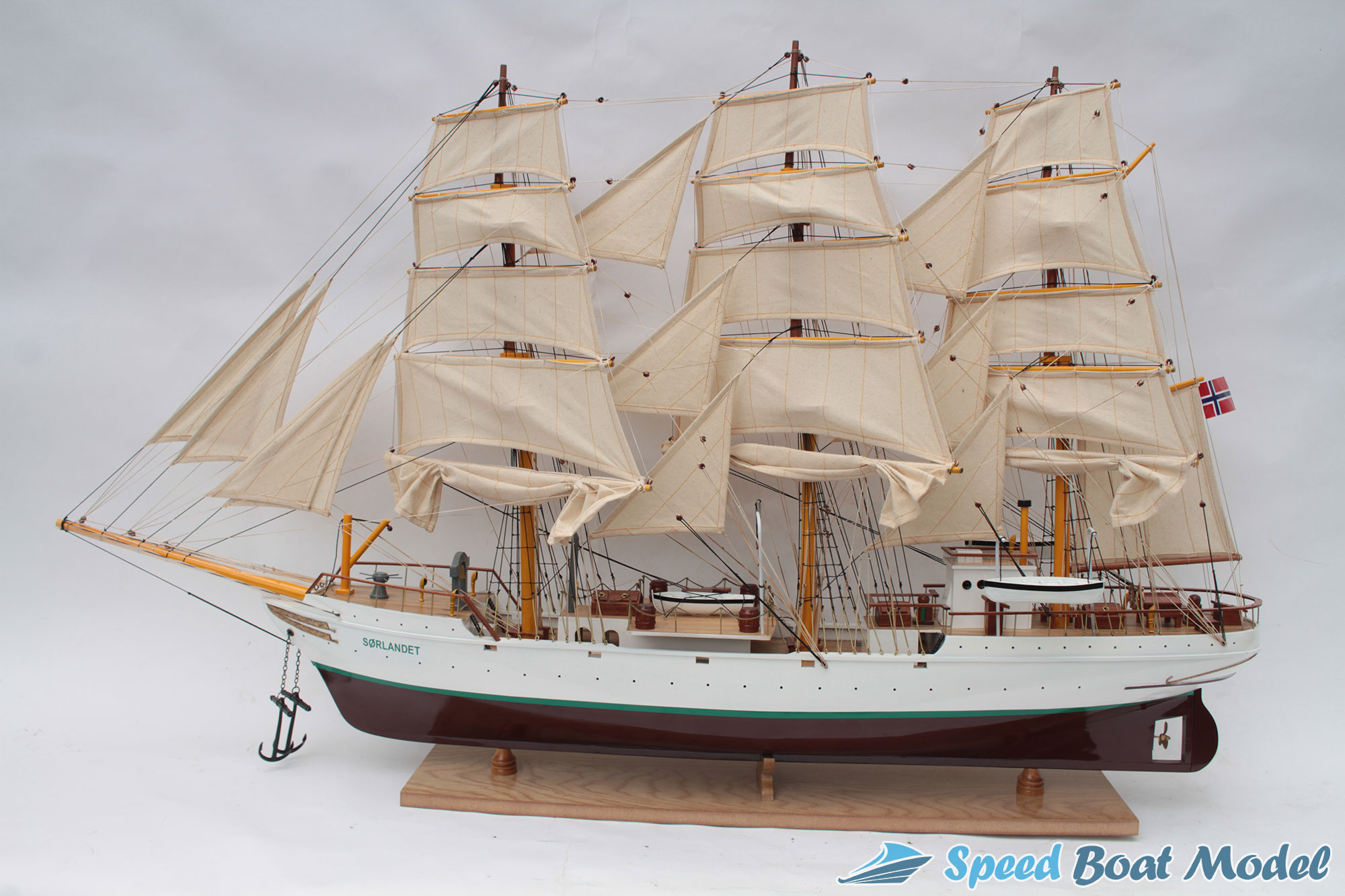 Sorlandet Tall Ship Model 31.5" 13 Sorlandet Tall Ship Model 31.5