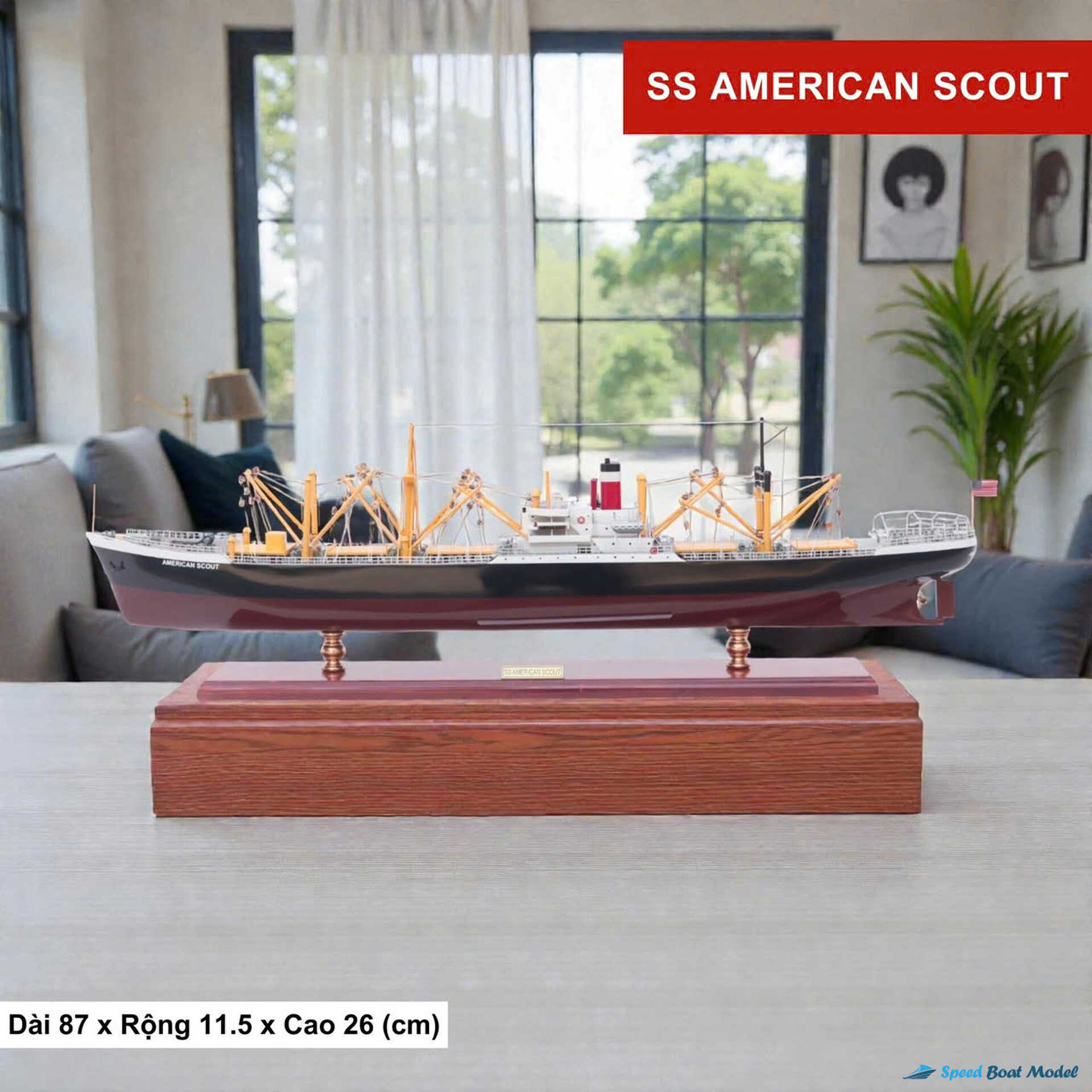 Ss American Scout C2 Commercial Ship Model Speed Boad Model