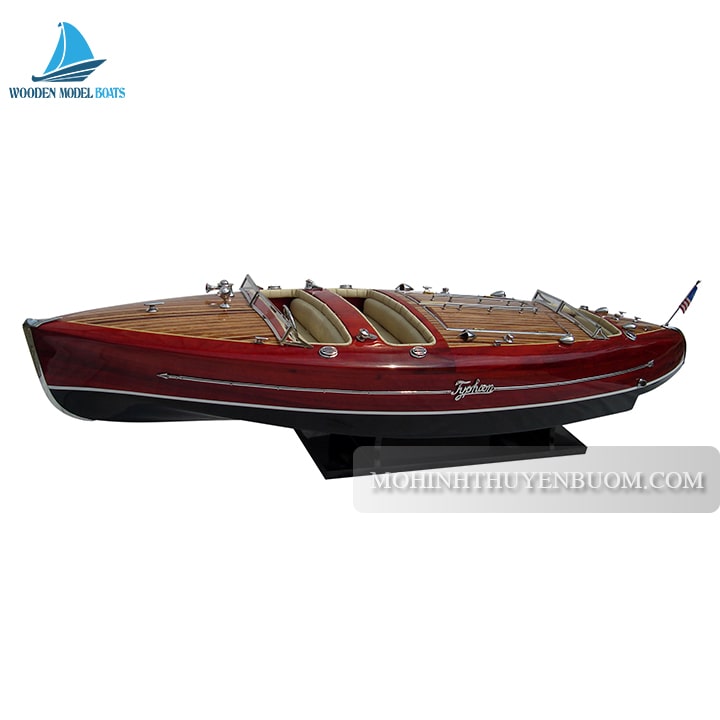 Classic Speed Boat Typhoon Painted Model