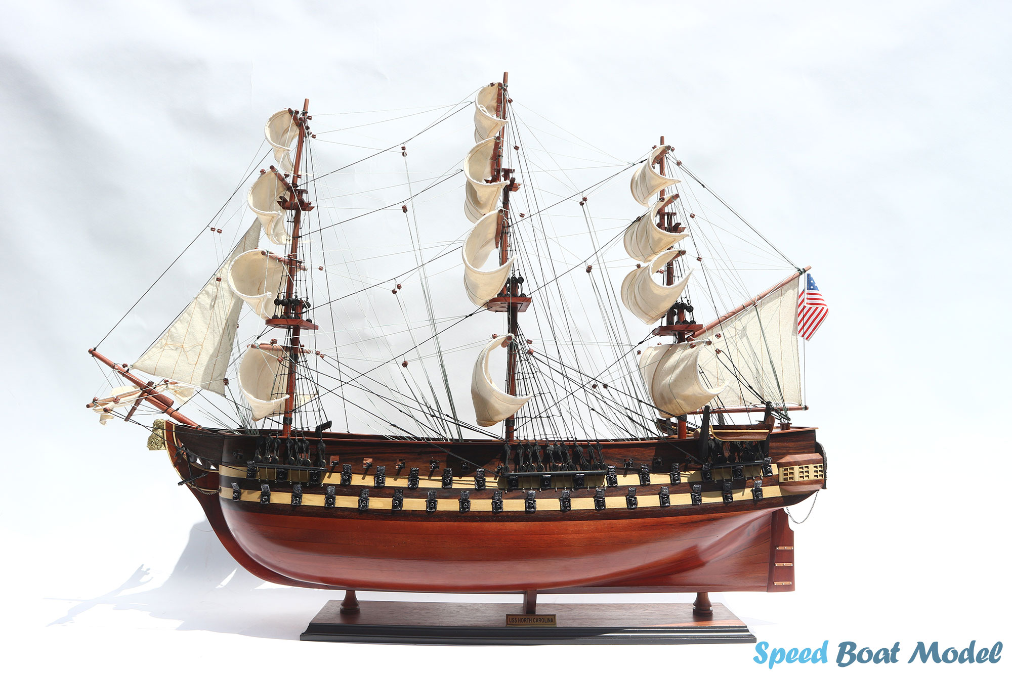 Uss North Carolina Tall Ship Model