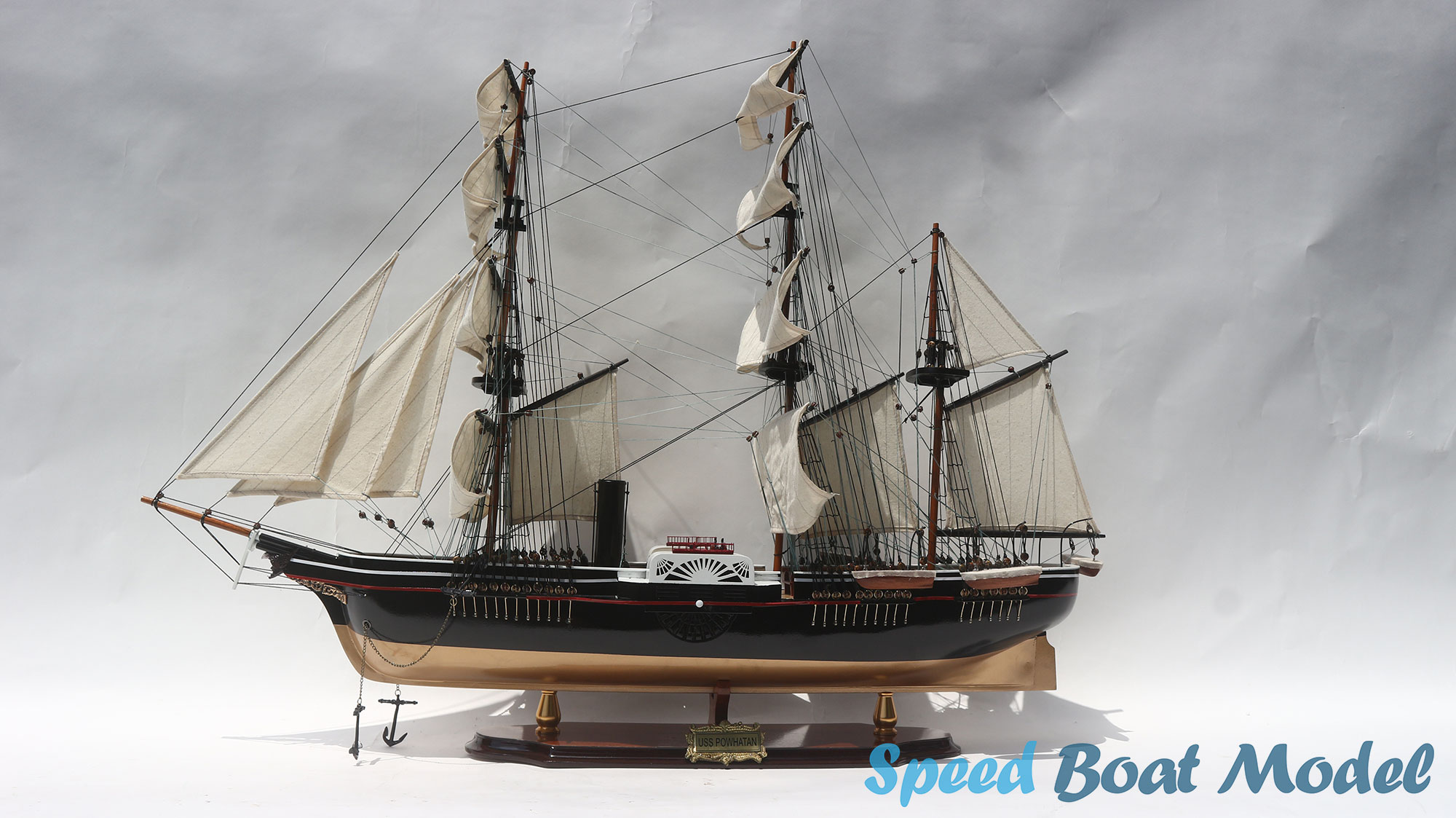 Uss Powhatan Tall Ship Model 31.4"