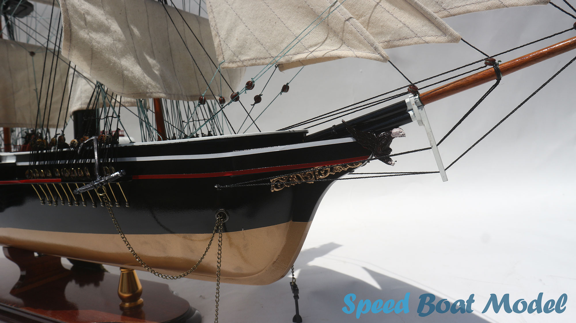 Uss Powhatan Tall Ship Model 31.4" 23 Uss Powhatan Tall Ship Model 31.4
