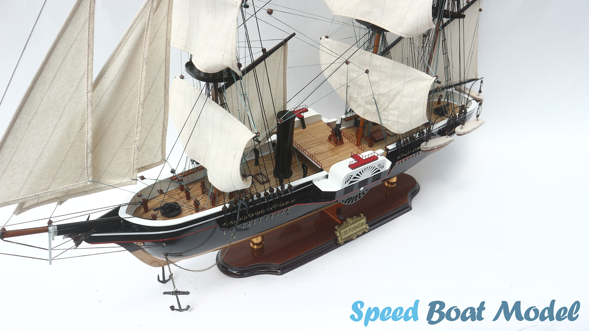 Uss Powhatan Tall Ship Model 31.4" 15 Uss Powhatan Tall Ship Model 31.4