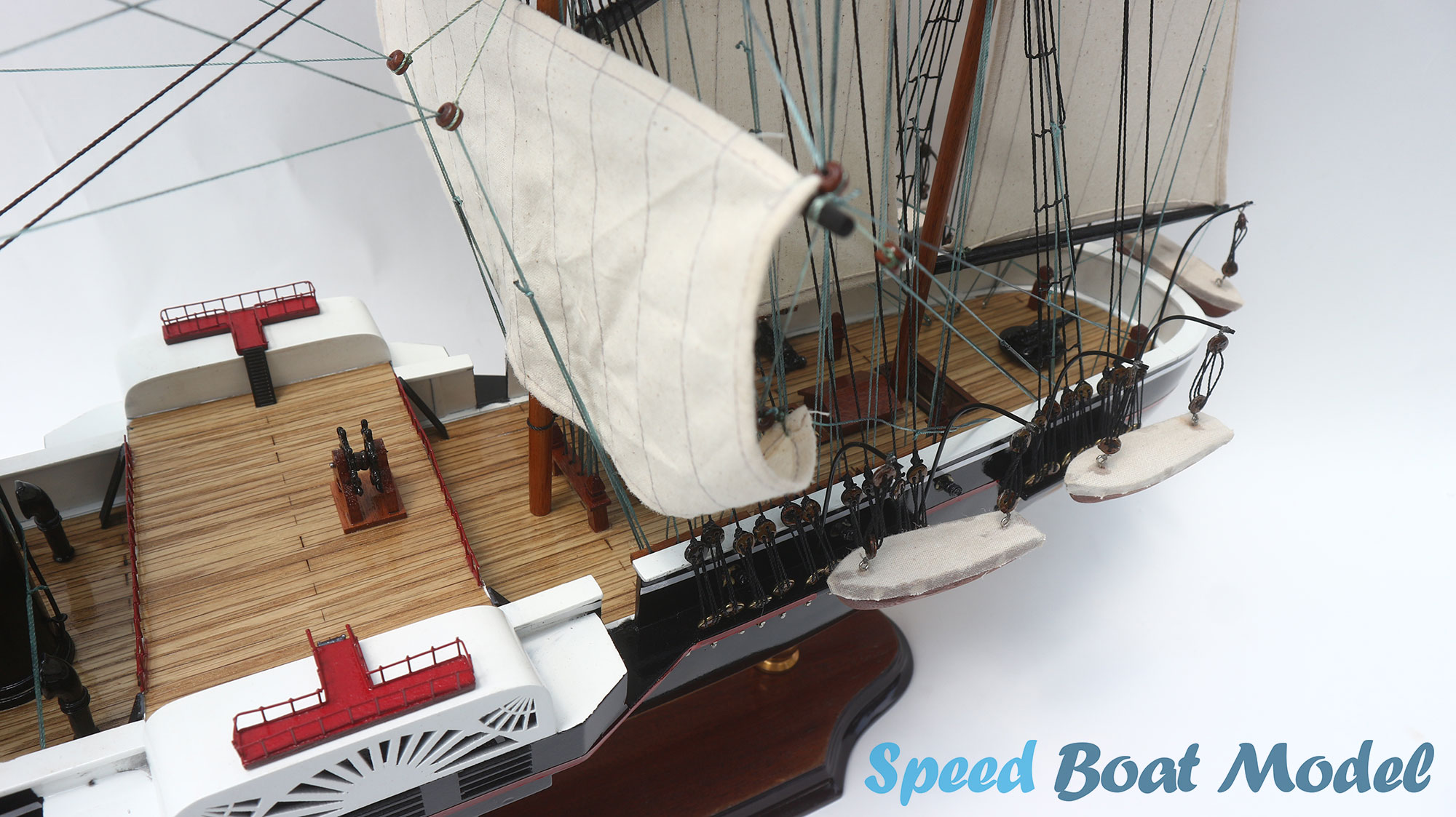 Uss Powhatan Tall Ship Model 31.4" 16 Uss Powhatan Tall Ship Model 31.4
