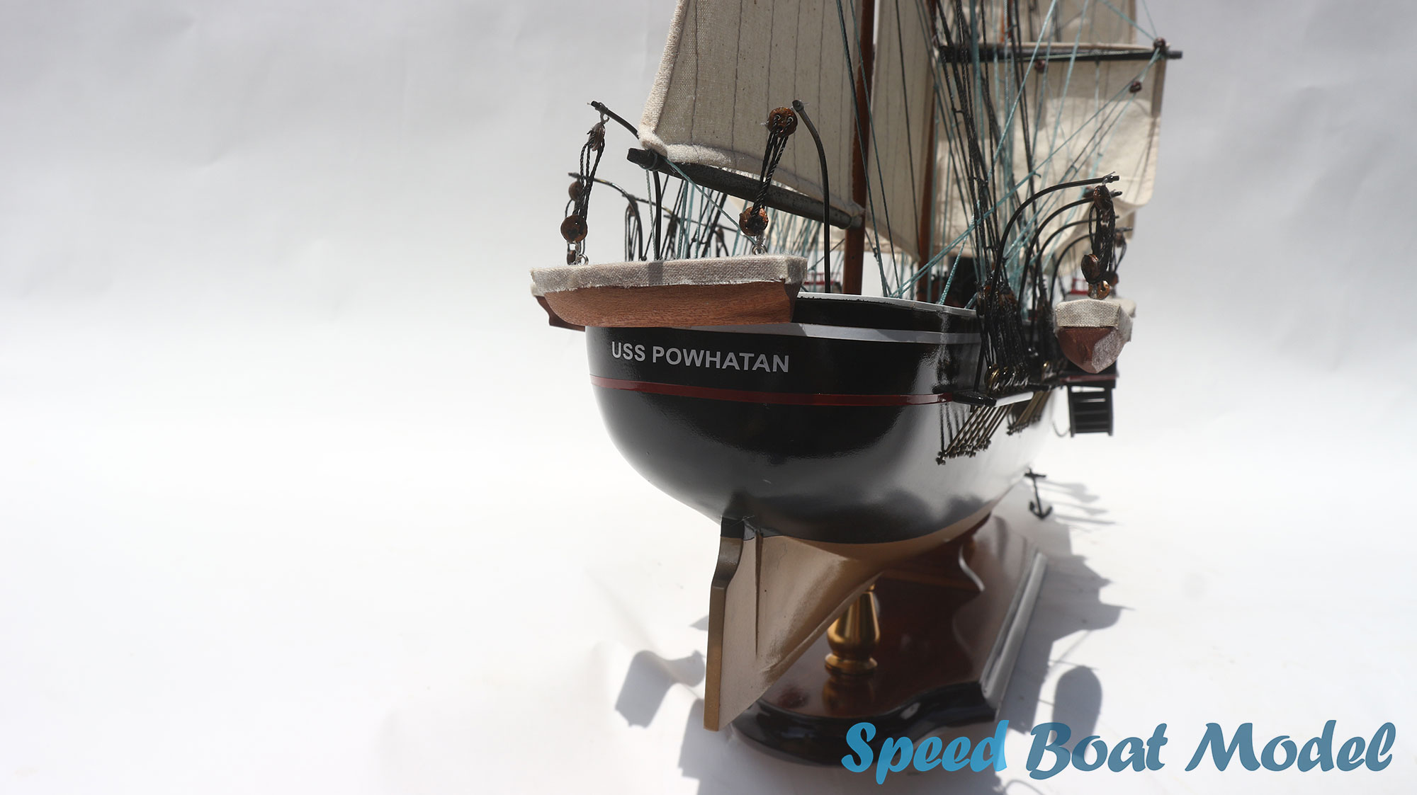 Uss Powhatan Tall Ship Model 31.4" 18 Uss Powhatan Tall Ship Model 31.4