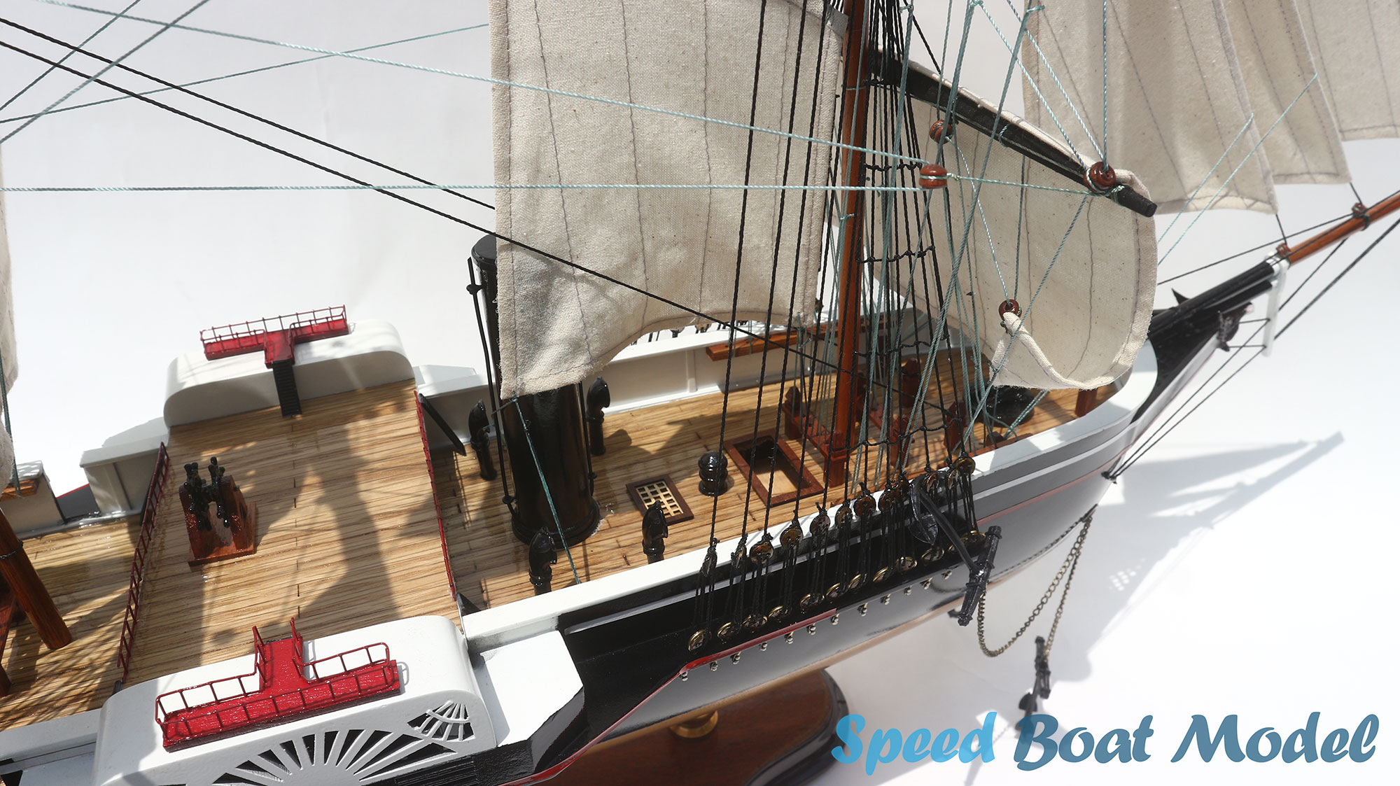 Uss Powhatan Tall Ship Model 31.4" 20 Uss Powhatan Tall Ship Model 31.4