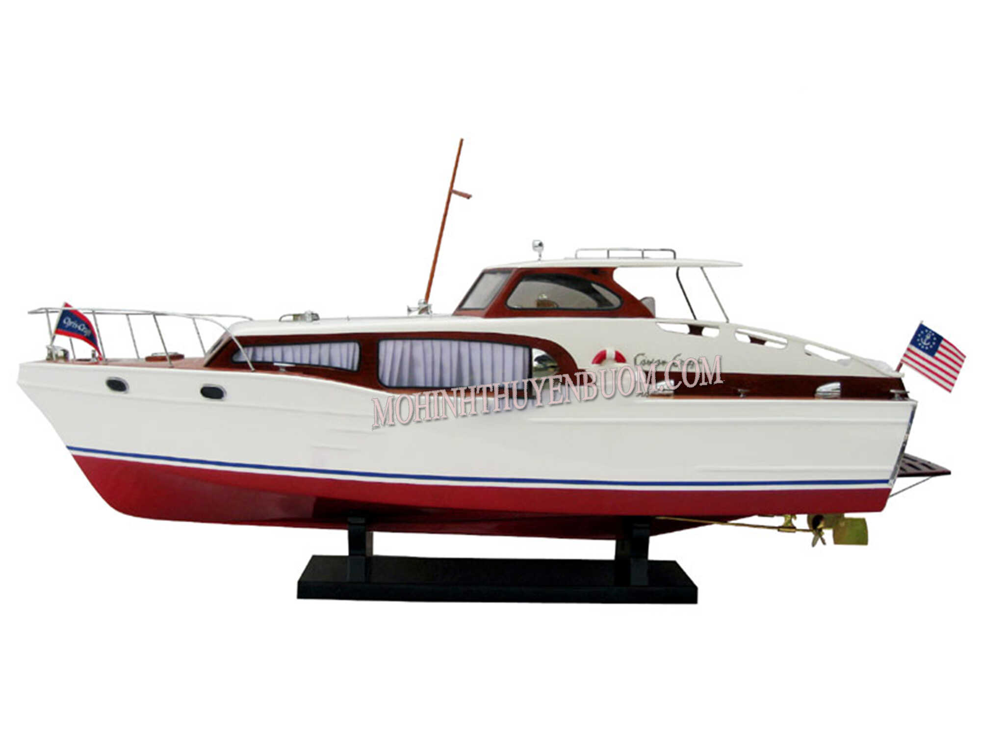 Classic Speed Boat Chris Craft Cabin Cruiser Model