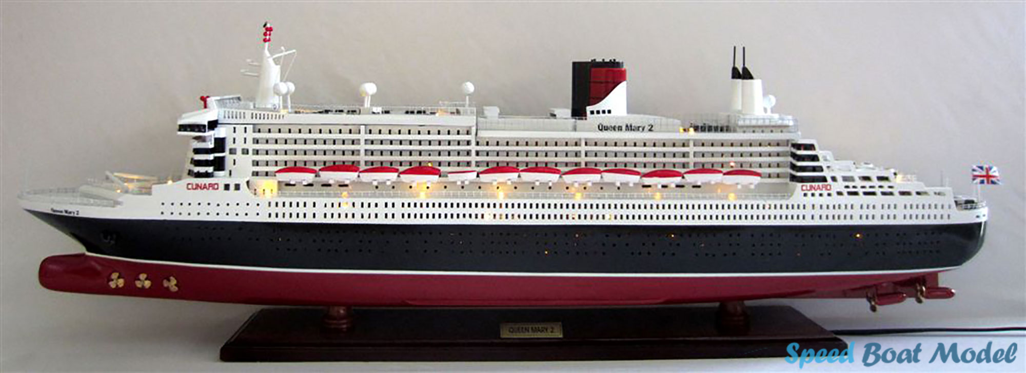 Queen Mary 2 Cruise Ship Model With Lights 39.3" 7 Queen Mary 2 Cruise Ship Model With Lights 39.3