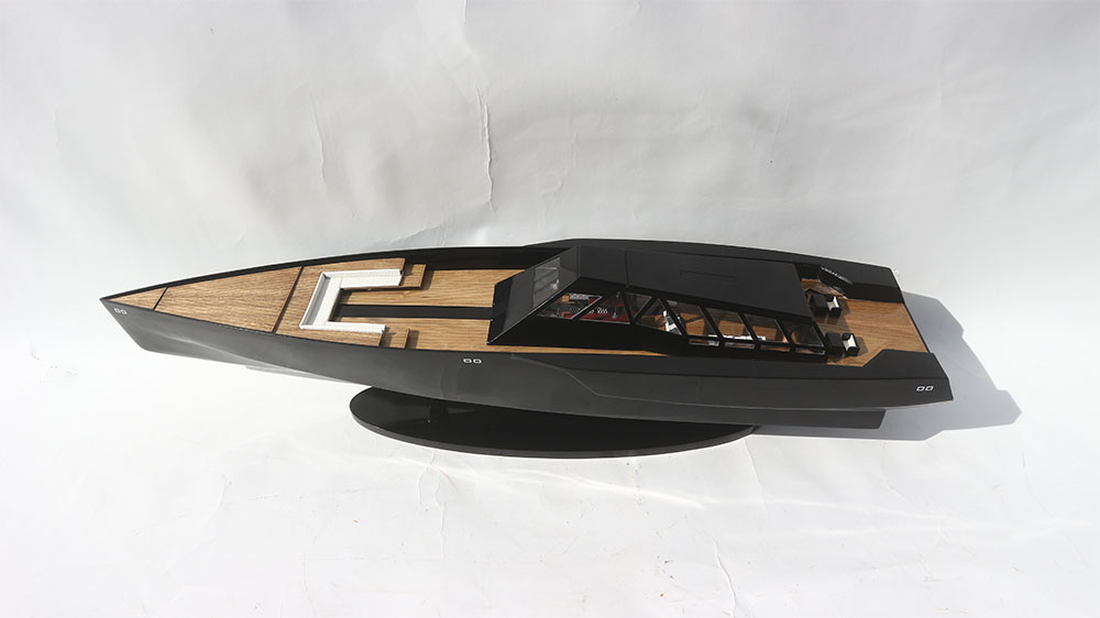 Modern Yacht Wally Power 118 Black Model 16 Modern Yacht Wally Power 118 Black Model (4)