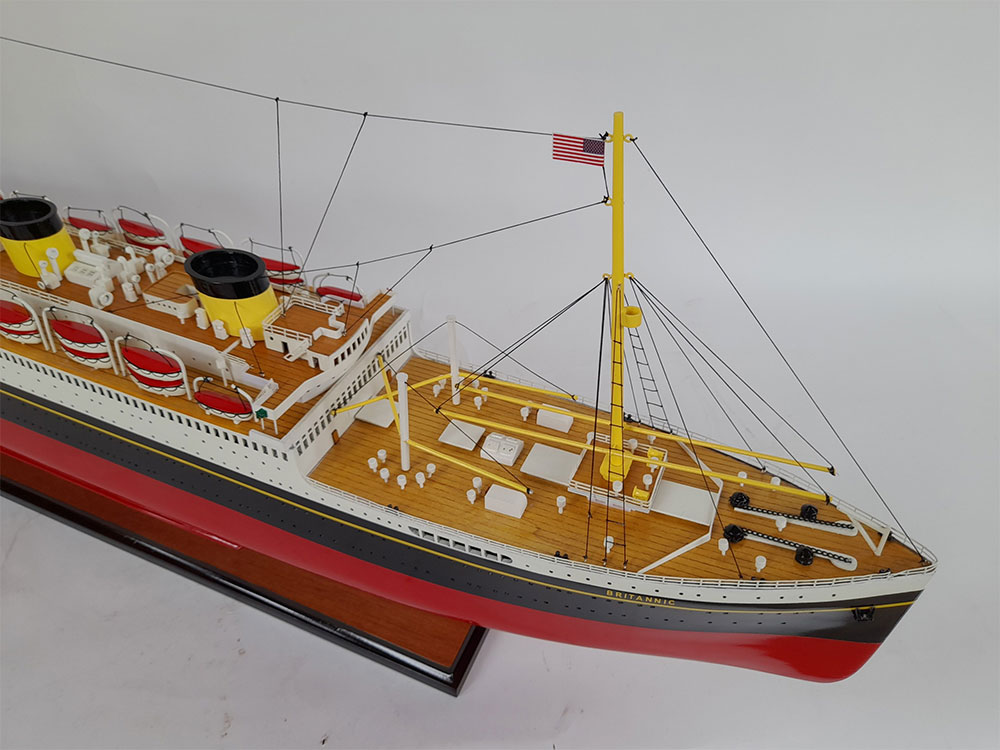 Wooden Ocean Liner Rms Britannic Model 14 Wooden Ocean Liners Rms Brintannic Model (1)