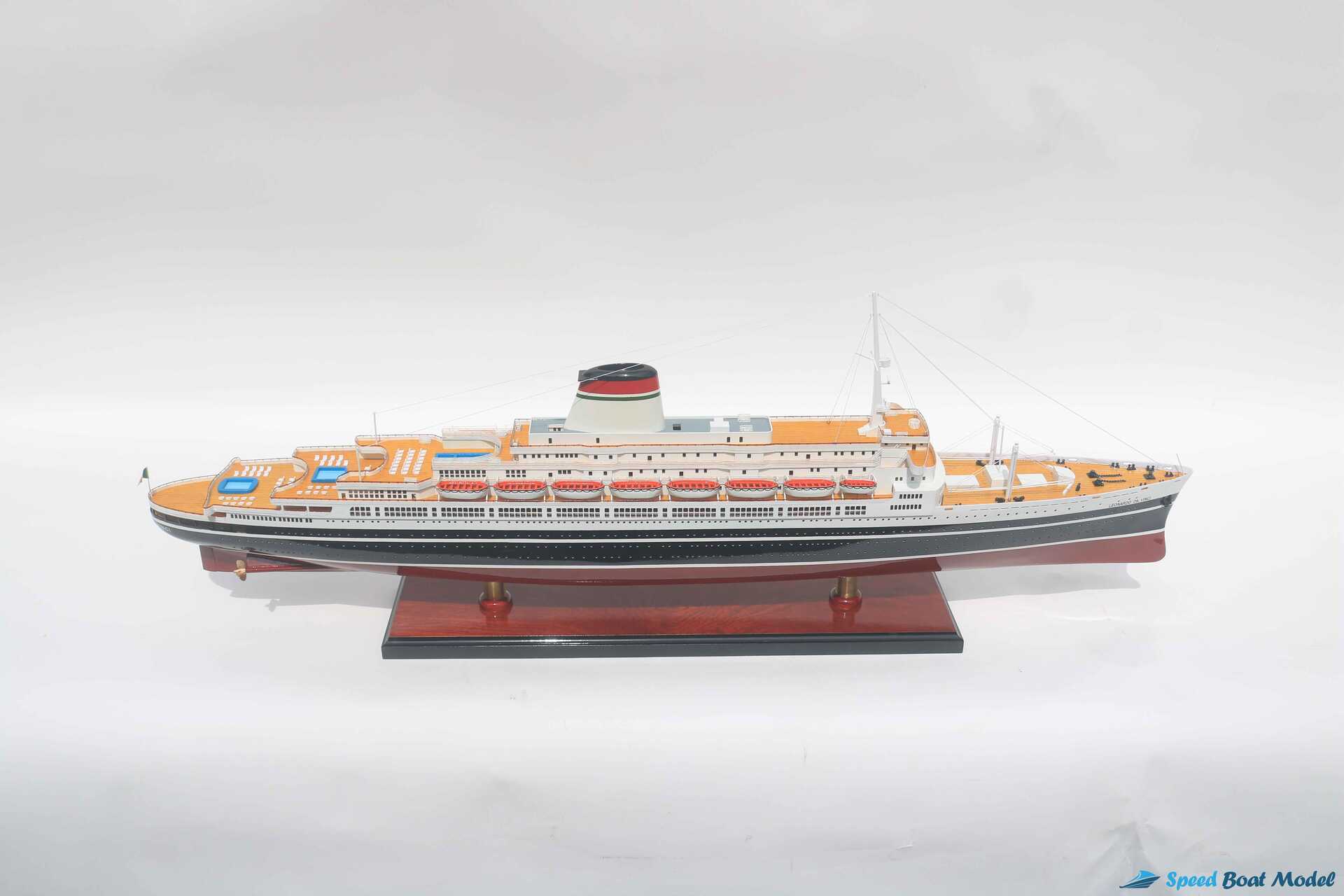 SS Leonardo Da Vinci Black & Red Hull Ocean Liner Model 34.2" 12 Ss Leonardo Da Vinci Black & Red Hull Ocean Liner Model (9) Speed Boad Model