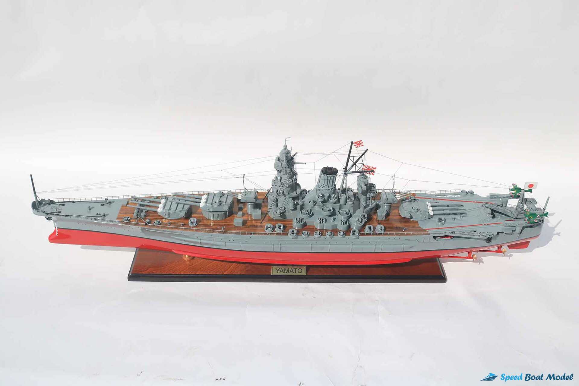 Yamato Japanese Battles Ship Model 47.2" 9 Yamato Japanese Battles Ship Model (9) Speed Boad Model